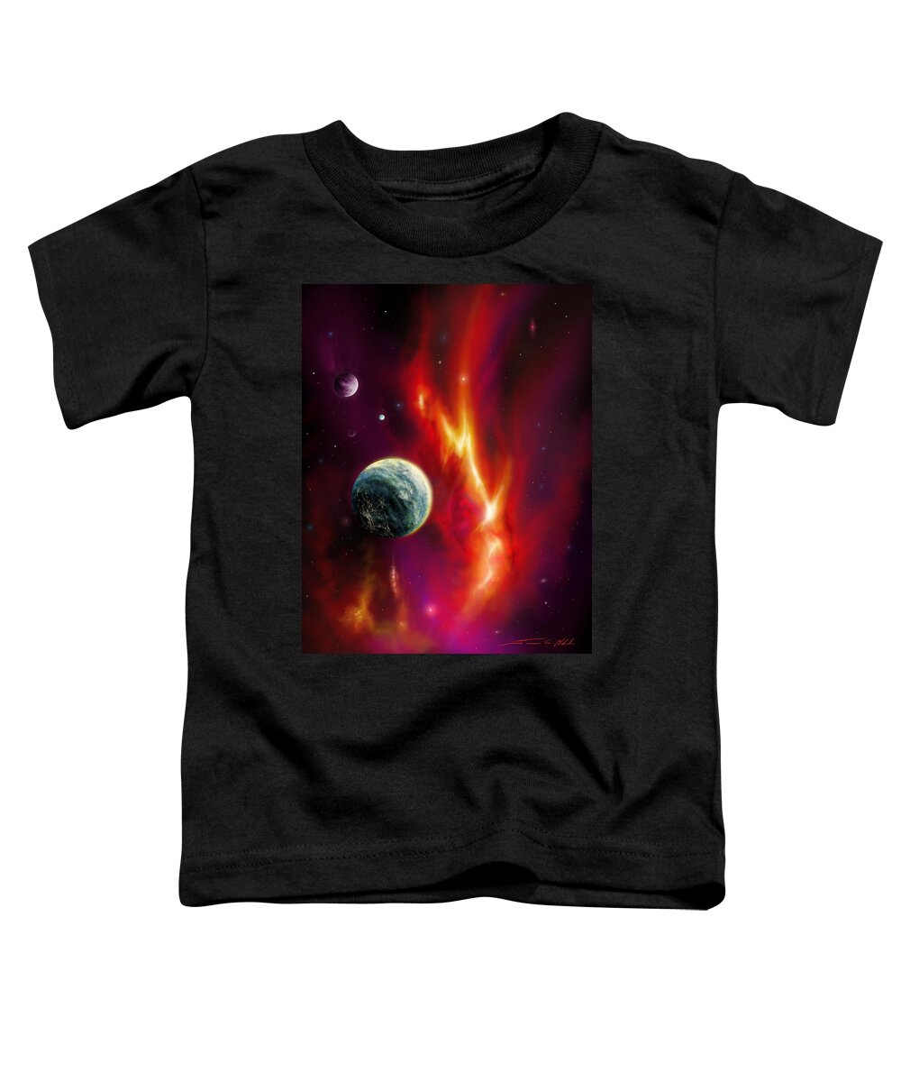 Sunrise Toddler T-Shirt featuring the painting Seleamov by James Hill