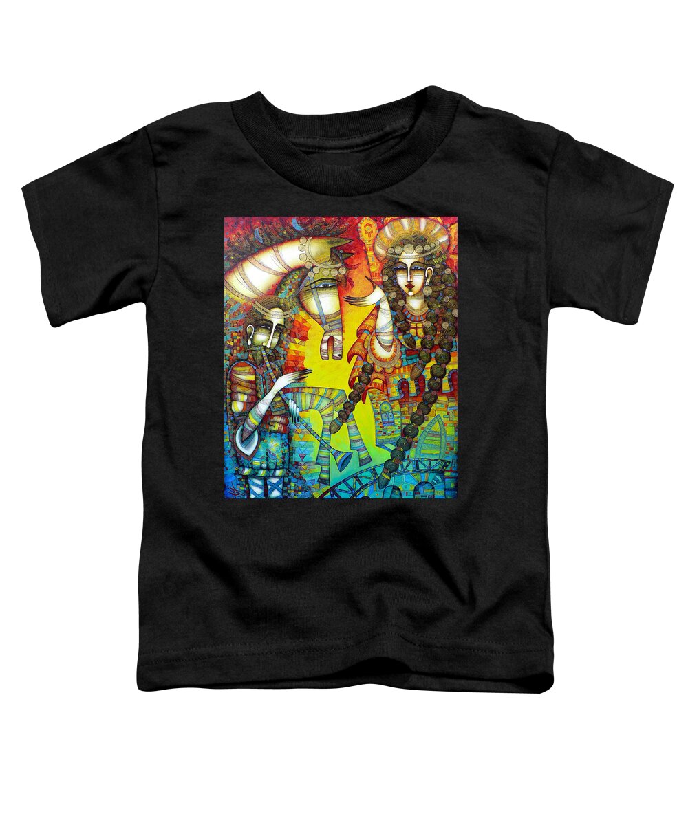 Albena Toddler T-Shirt featuring the painting Serenade by Albena Vatcheva
