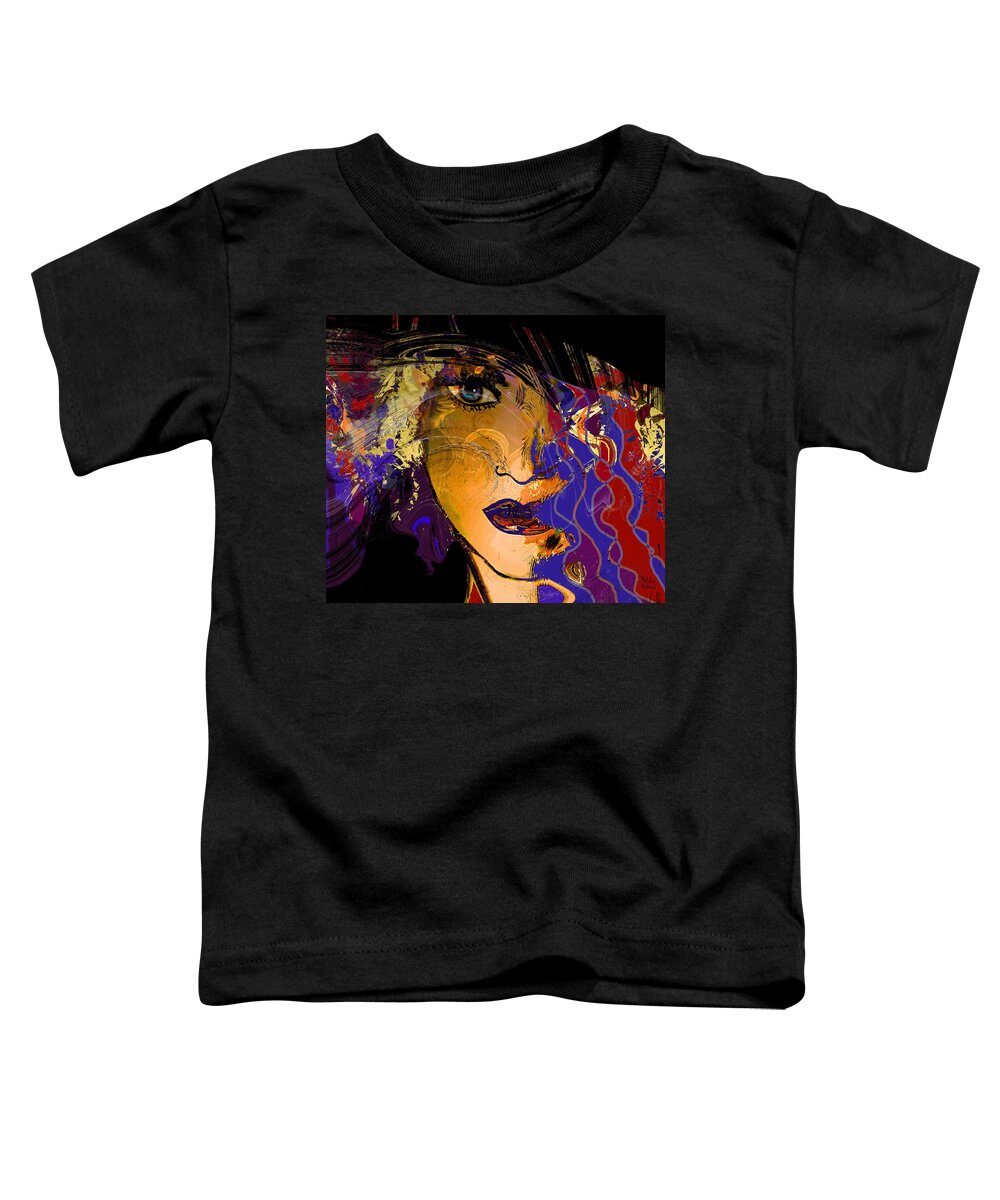Face Toddler T-Shirt featuring the mixed media Sexy and Mysterious by Natalie Holland