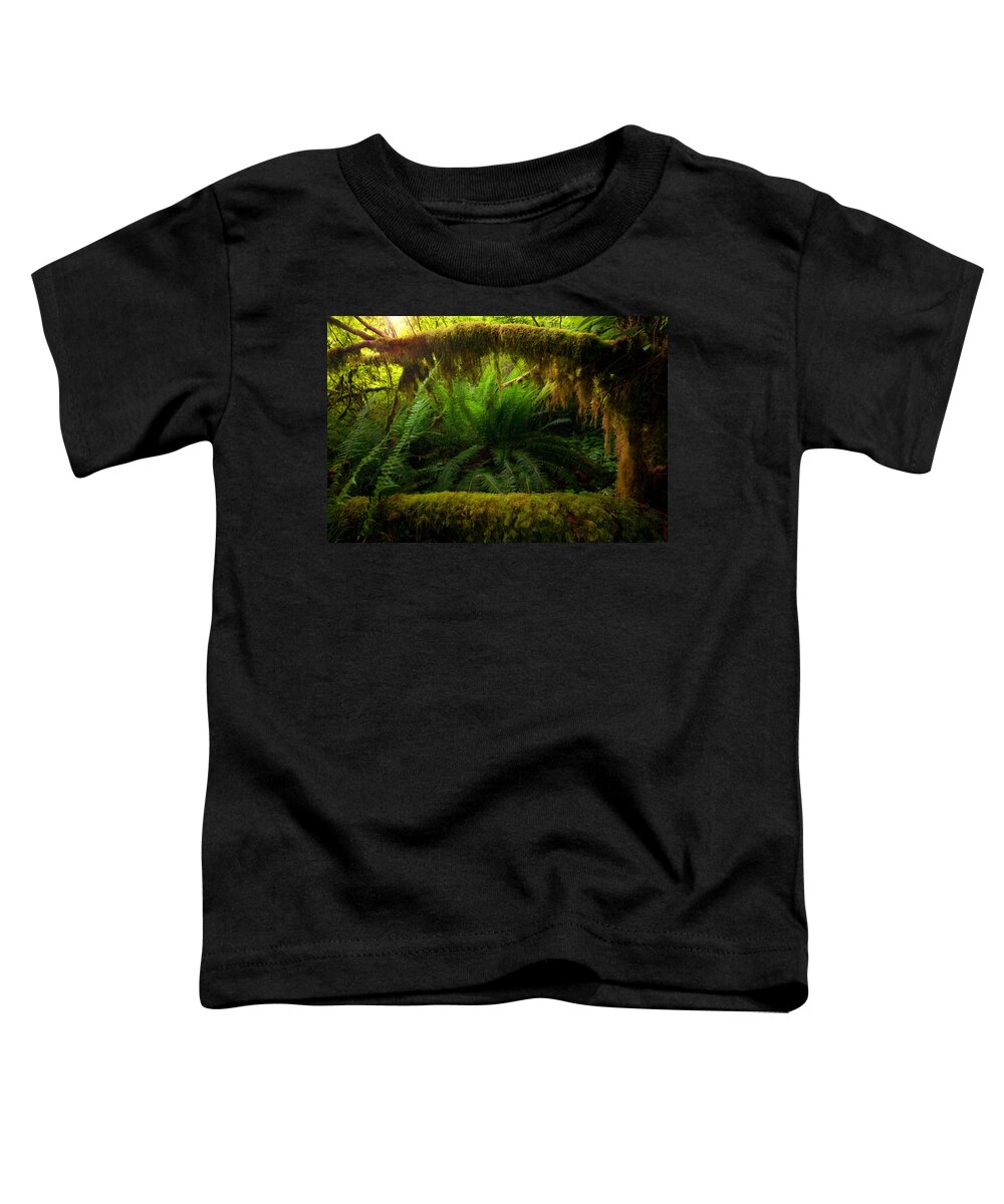 Shelter Toddler T-Shirt featuring the photograph Sheltered Fern by Andrew Kumler