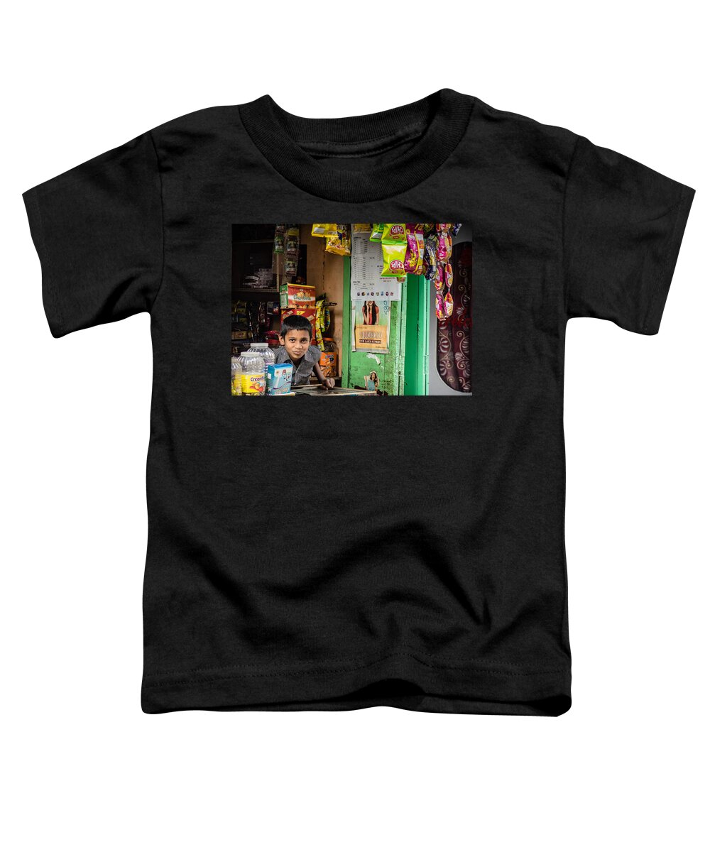 India Toddler T-Shirt featuring the photograph Shop Keep by Scott Wyatt
