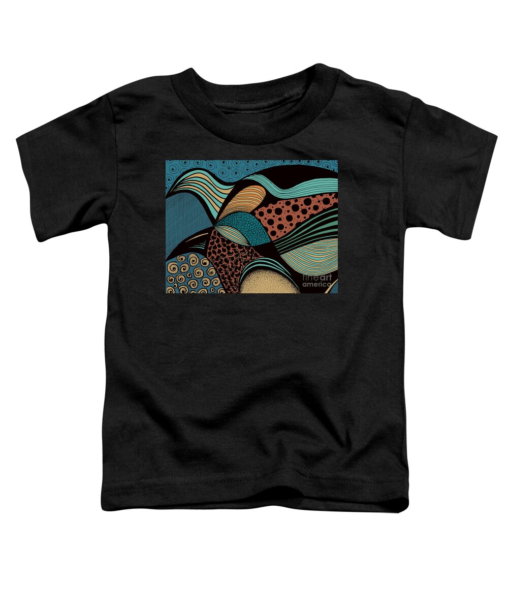 Abstract Toddler T-Shirt featuring the photograph Shore Birds by Lynellen Nielsen