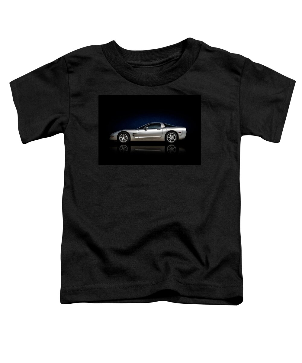 Corvette Toddler T-Shirt featuring the digital art Silver C5 by Douglas Pittman