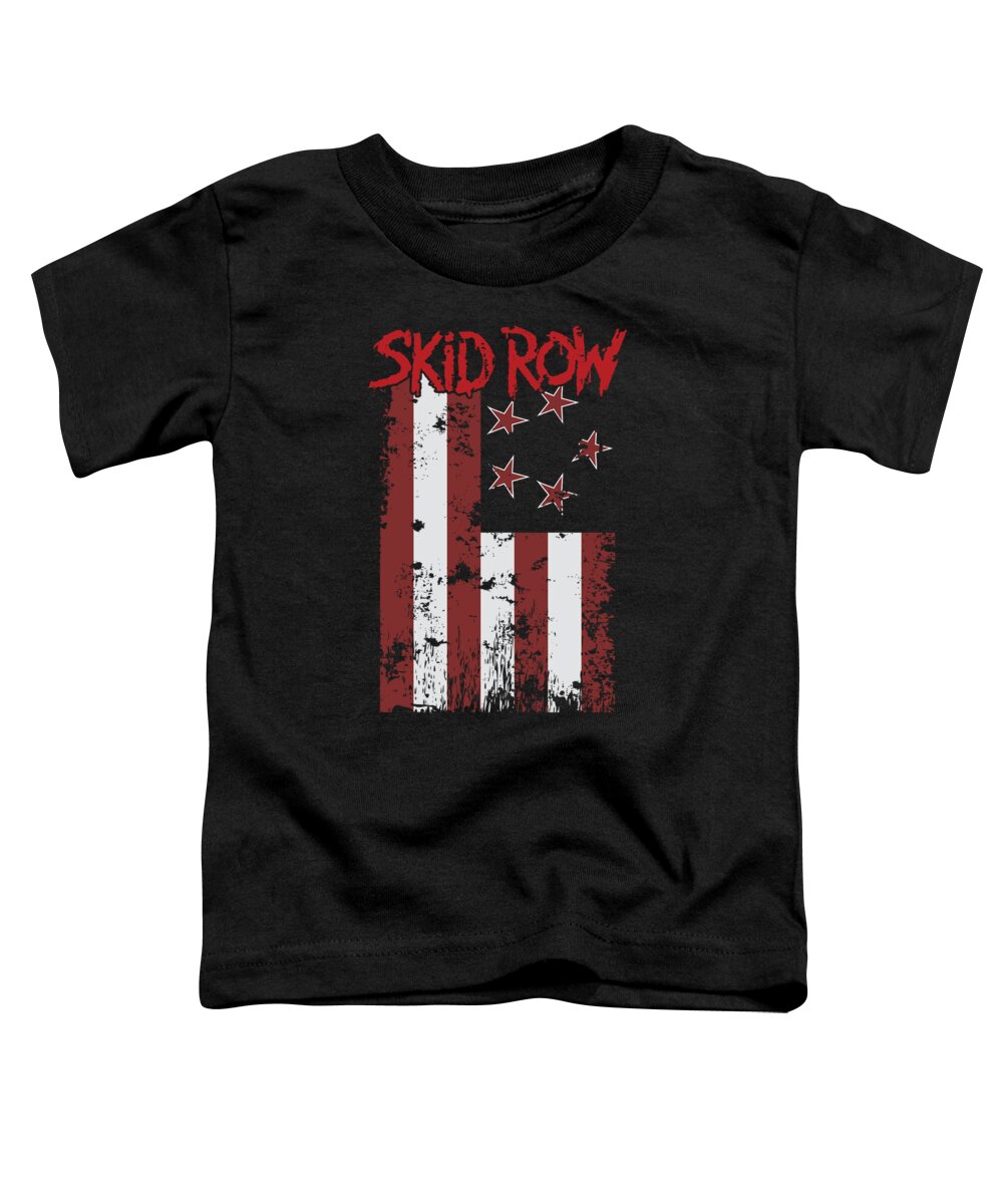 Music Toddler T-Shirt featuring the digital art Skid Row - Flagged by Brand A