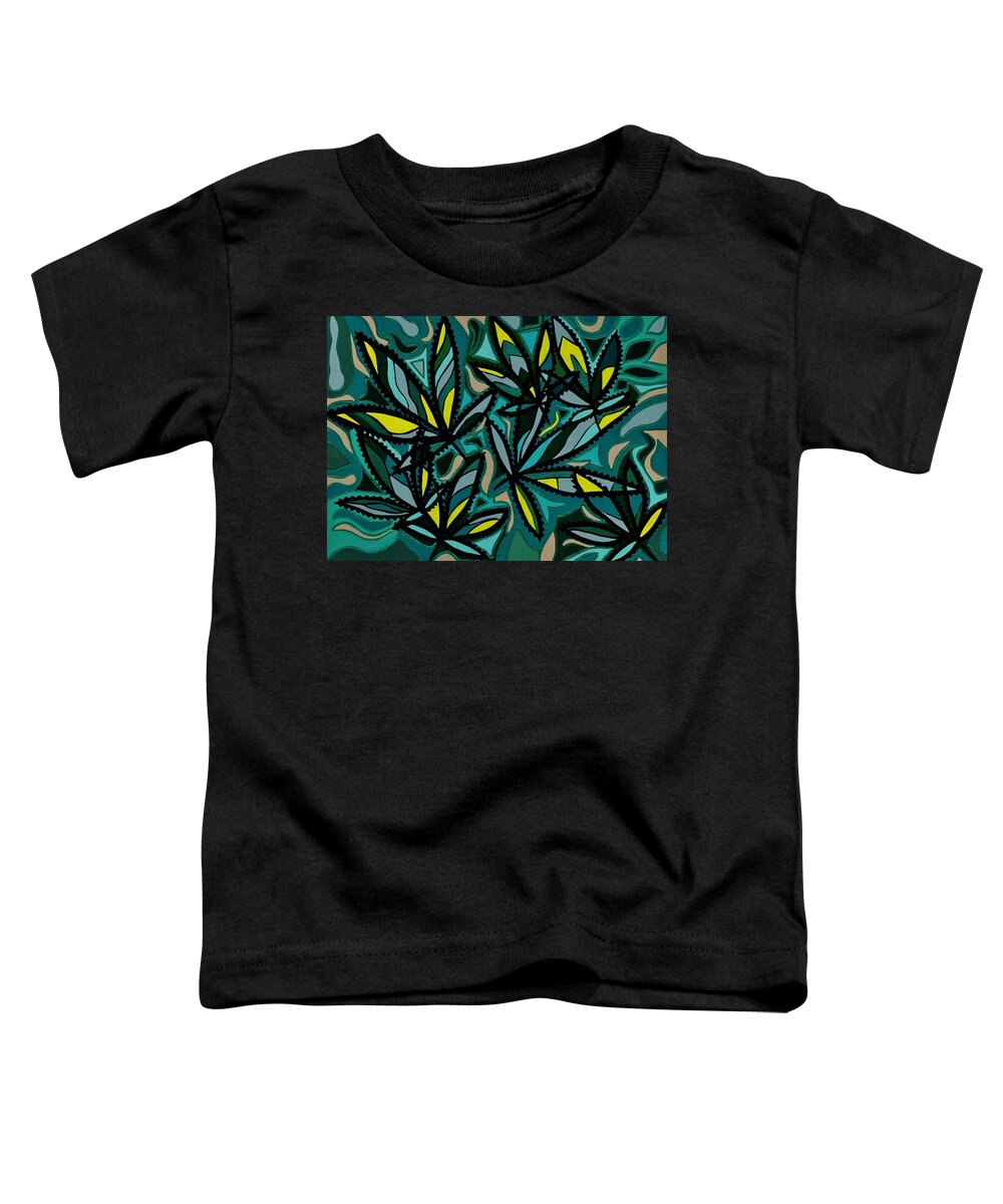 Smoke On The Water Toddler T-Shirt featuring the painting Smoke on the Water by Barbara St Jean