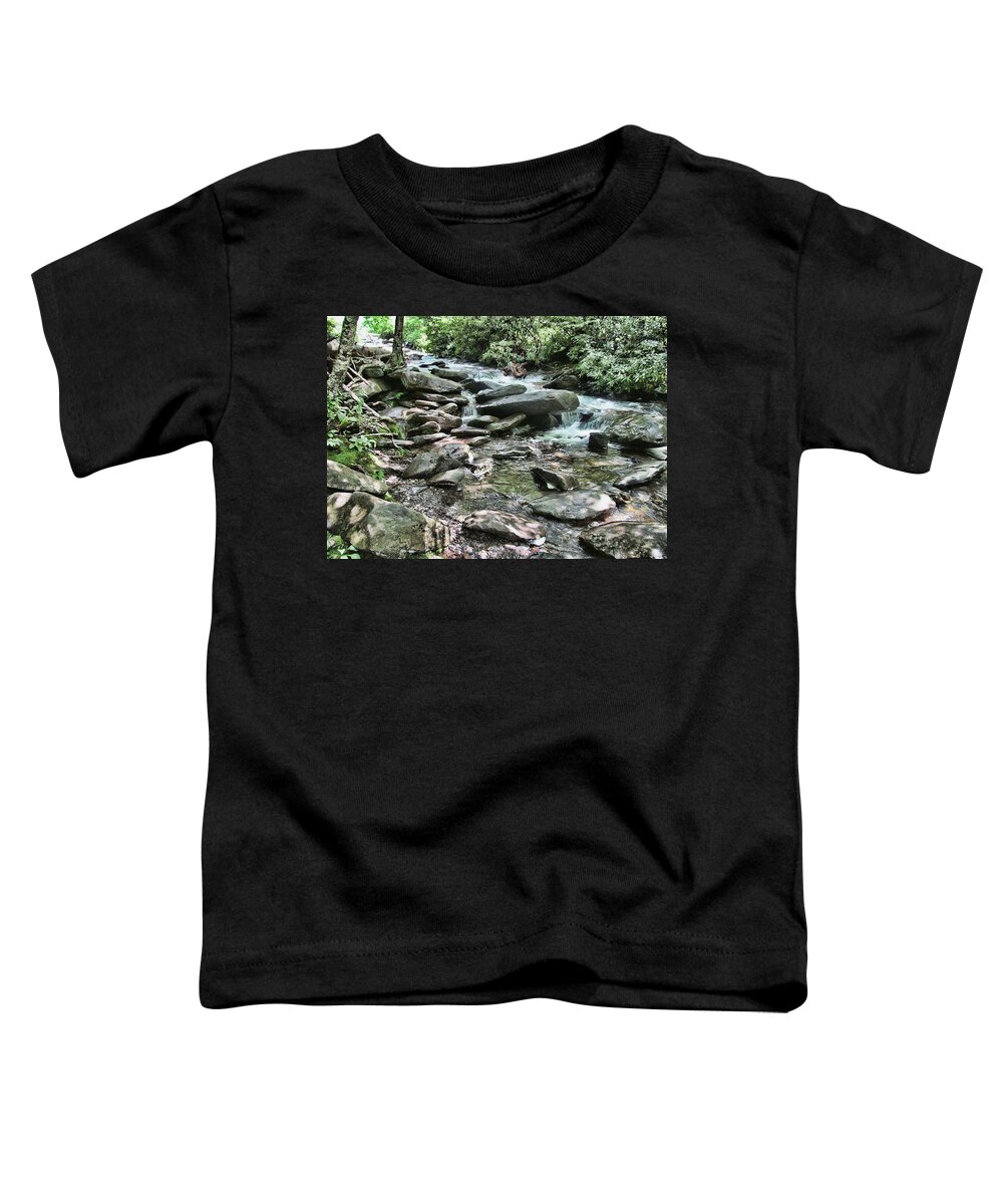 Victor Montgomery Toddler T-Shirt featuring the photograph Smokey Mountain Stream by Vic Montgomery