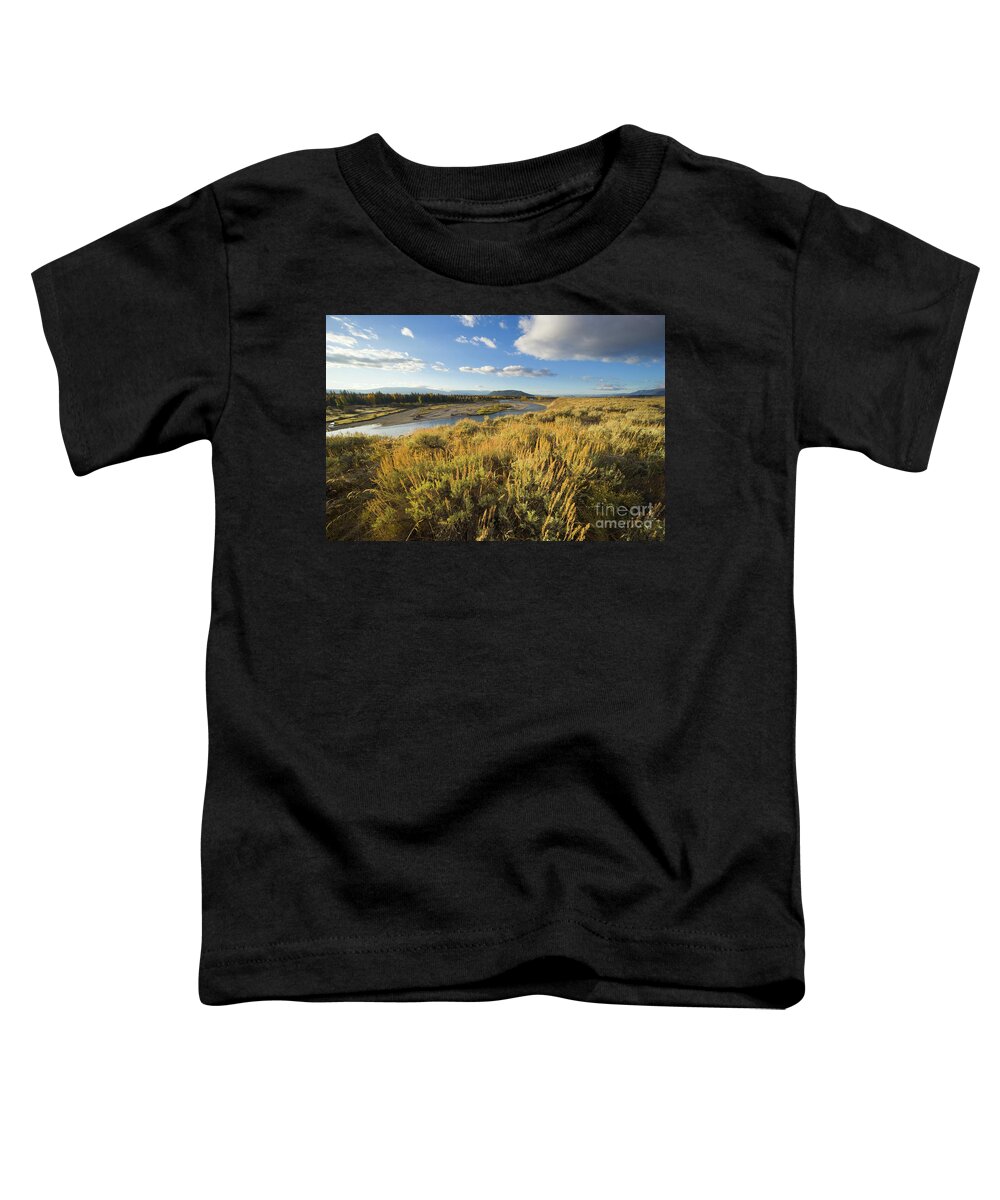 00431129 Toddler T-Shirt featuring the photograph Snake River And Sagebrush Grand Teton NP by Yva Momatiuk John Eastcott