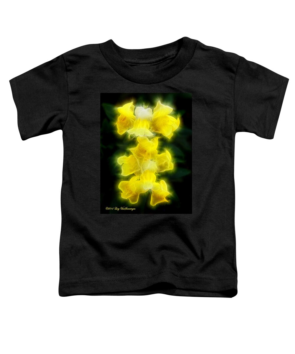 Flower Toddler T-Shirt featuring the photograph Snappy Dragons by Lucy VanSwearingen
