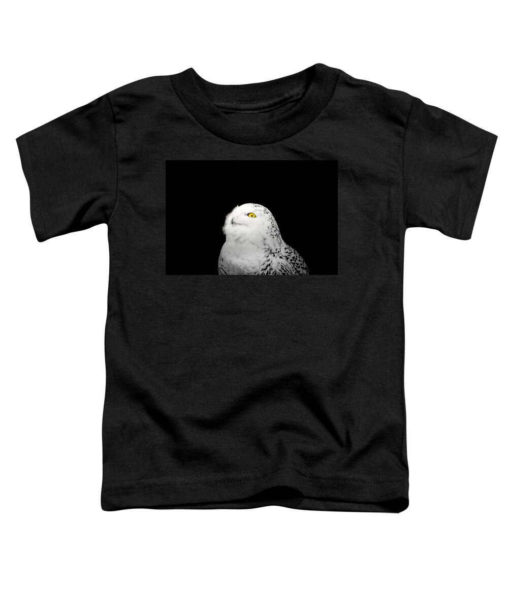 Animal Toddler T-Shirt featuring the photograph Snowy Owl by Peter Lakomy