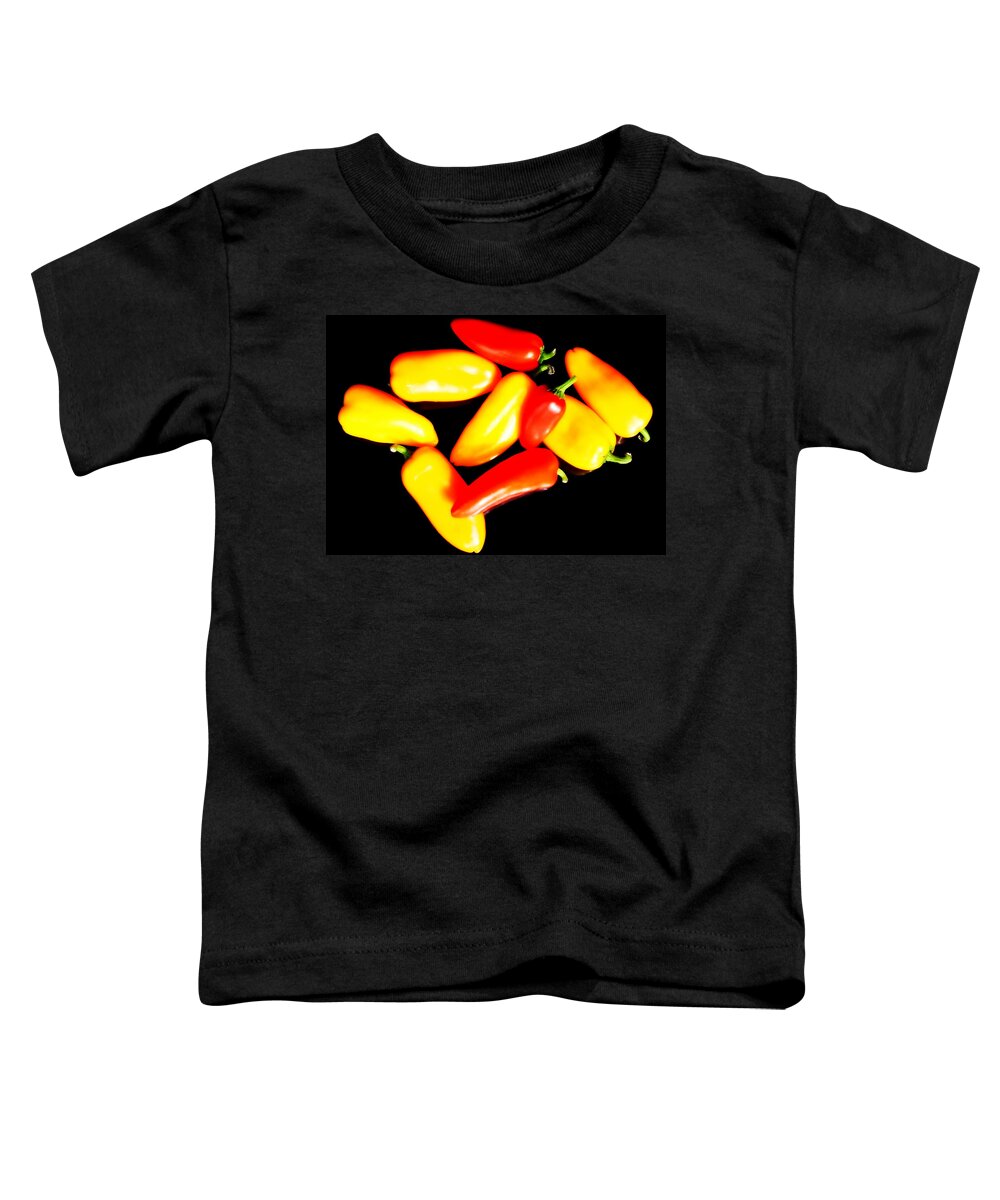 Peppers Toddler T-Shirt featuring the photograph Soft focus peppers by Guy Pettingell