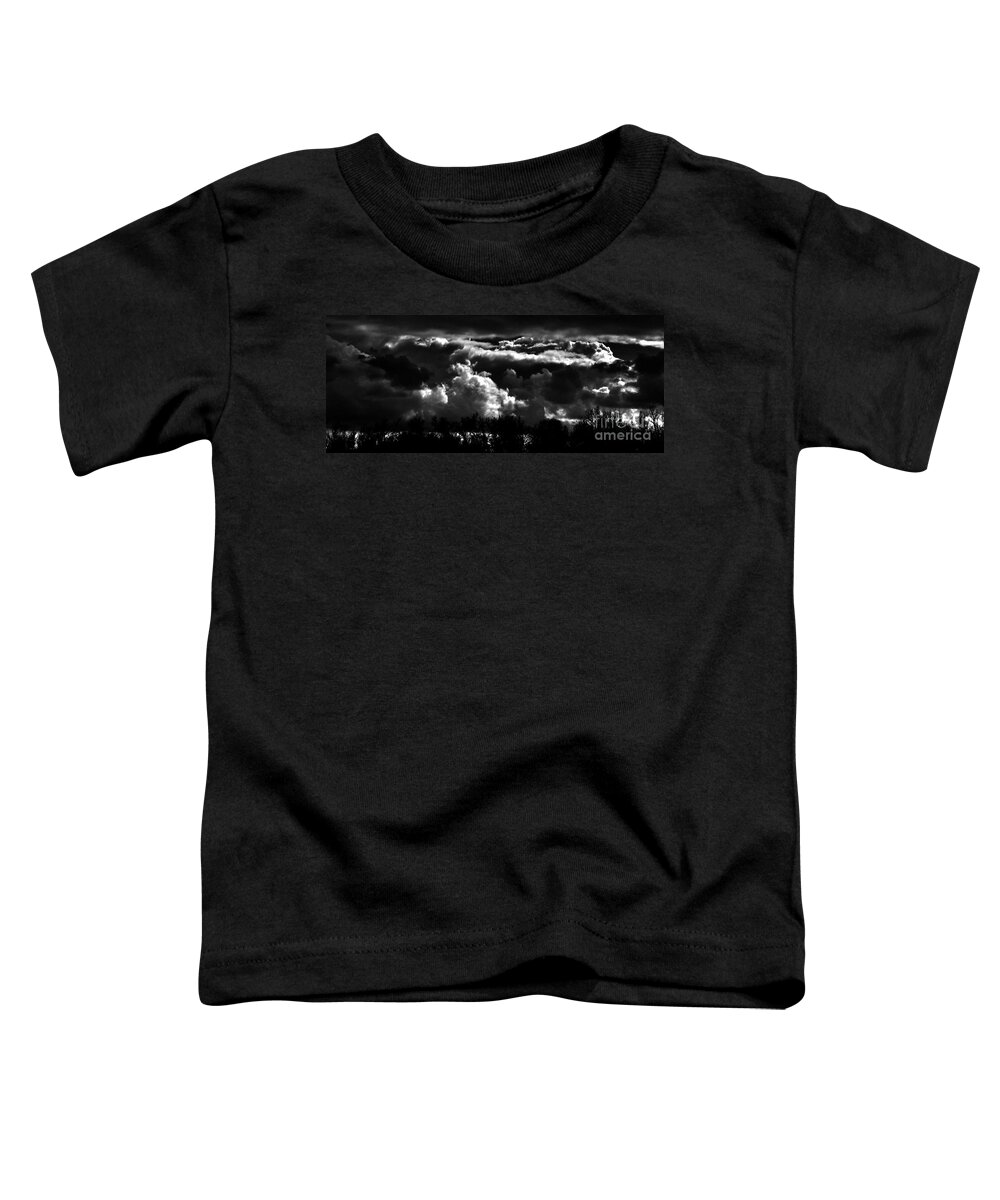 Sky Toddler T-Shirt featuring the photograph Something Brewing in the Skies by Mimulux Patricia No