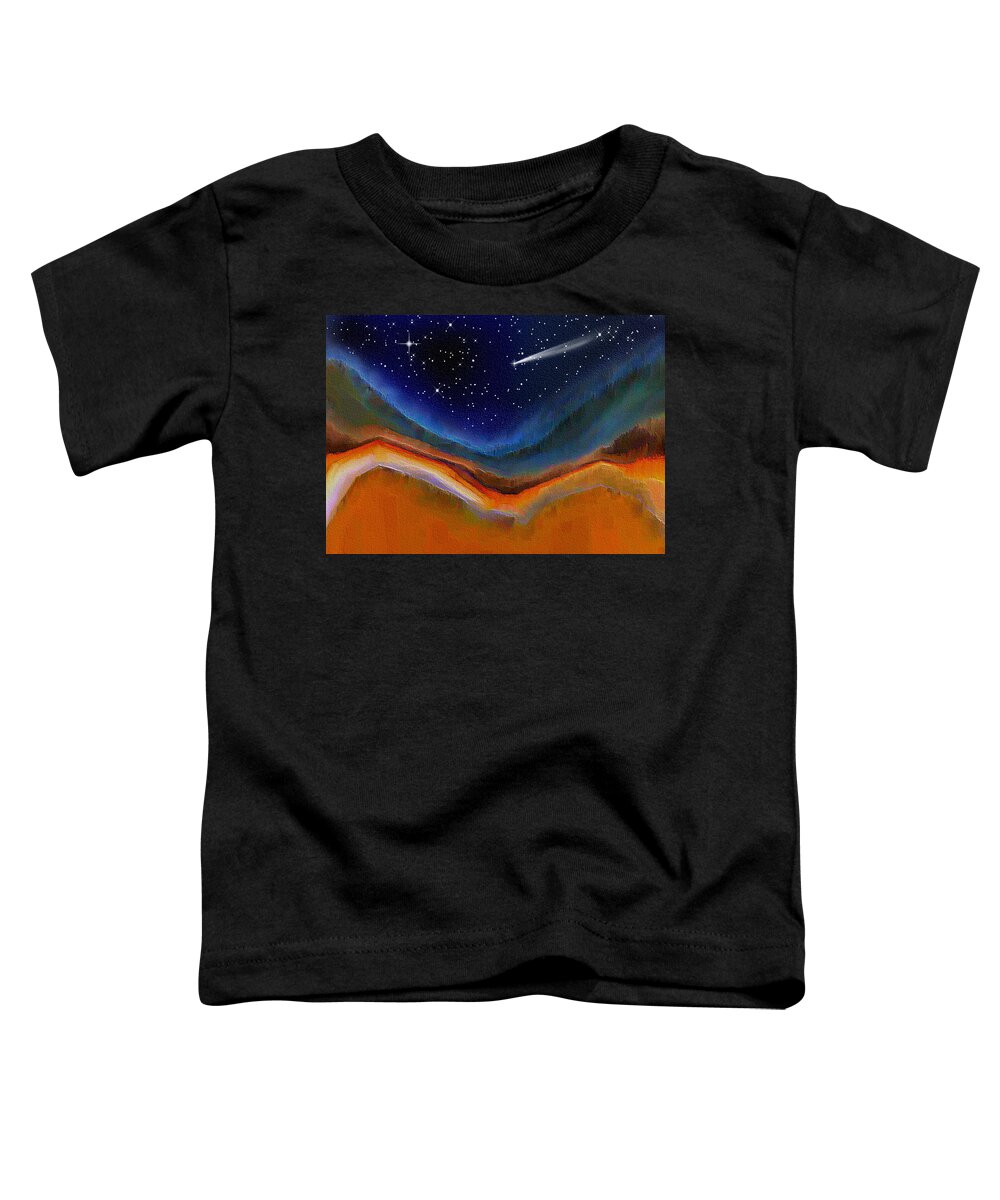 Sky Toddler T-Shirt featuring the digital art Somewhere Out There by Nina Bradica