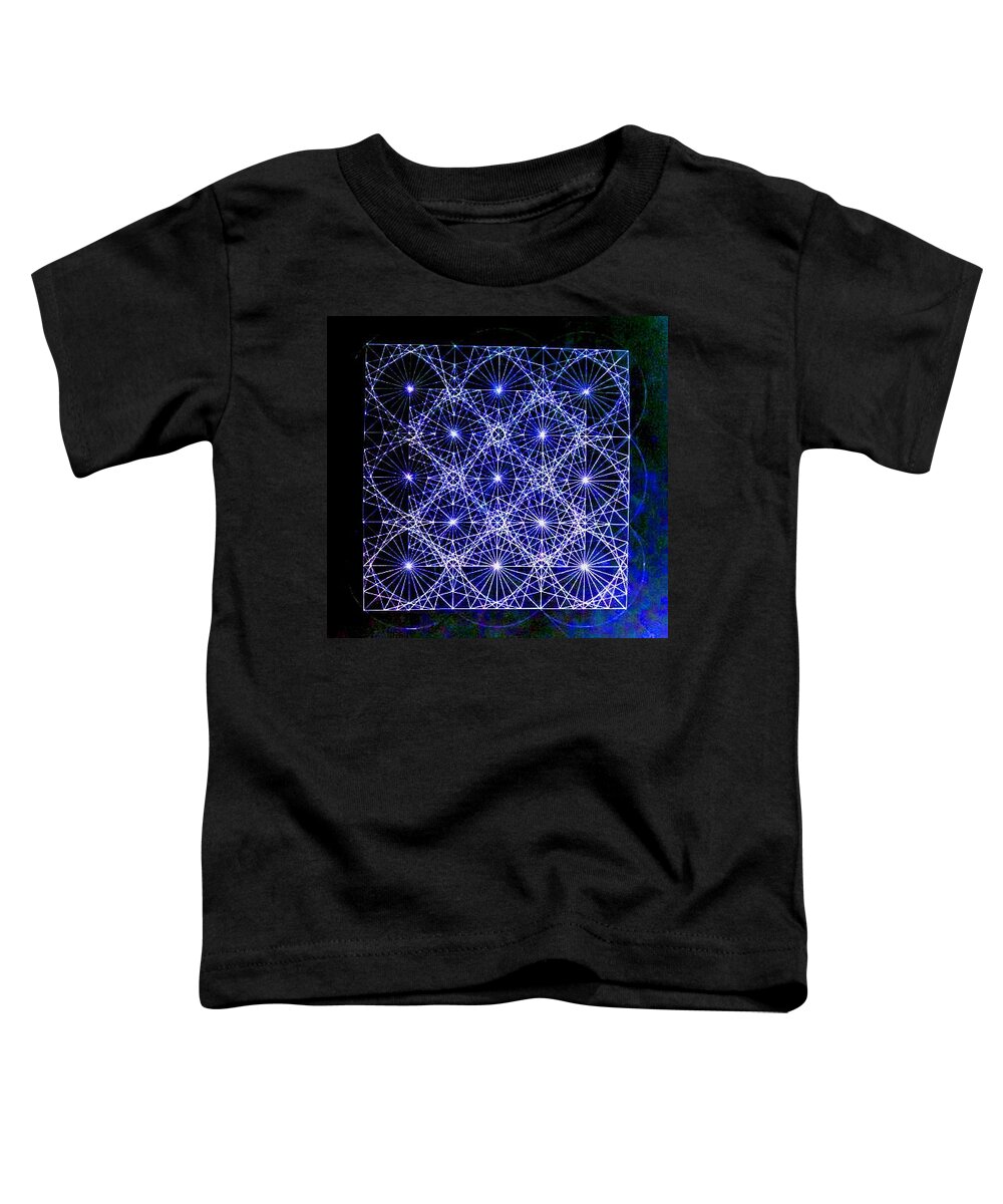 Space Toddler T-Shirt featuring the drawing Space Time at Planck Length Vibrating at Speed of Light due to Heisenberg Uncertainty Principle by Jason Padgett