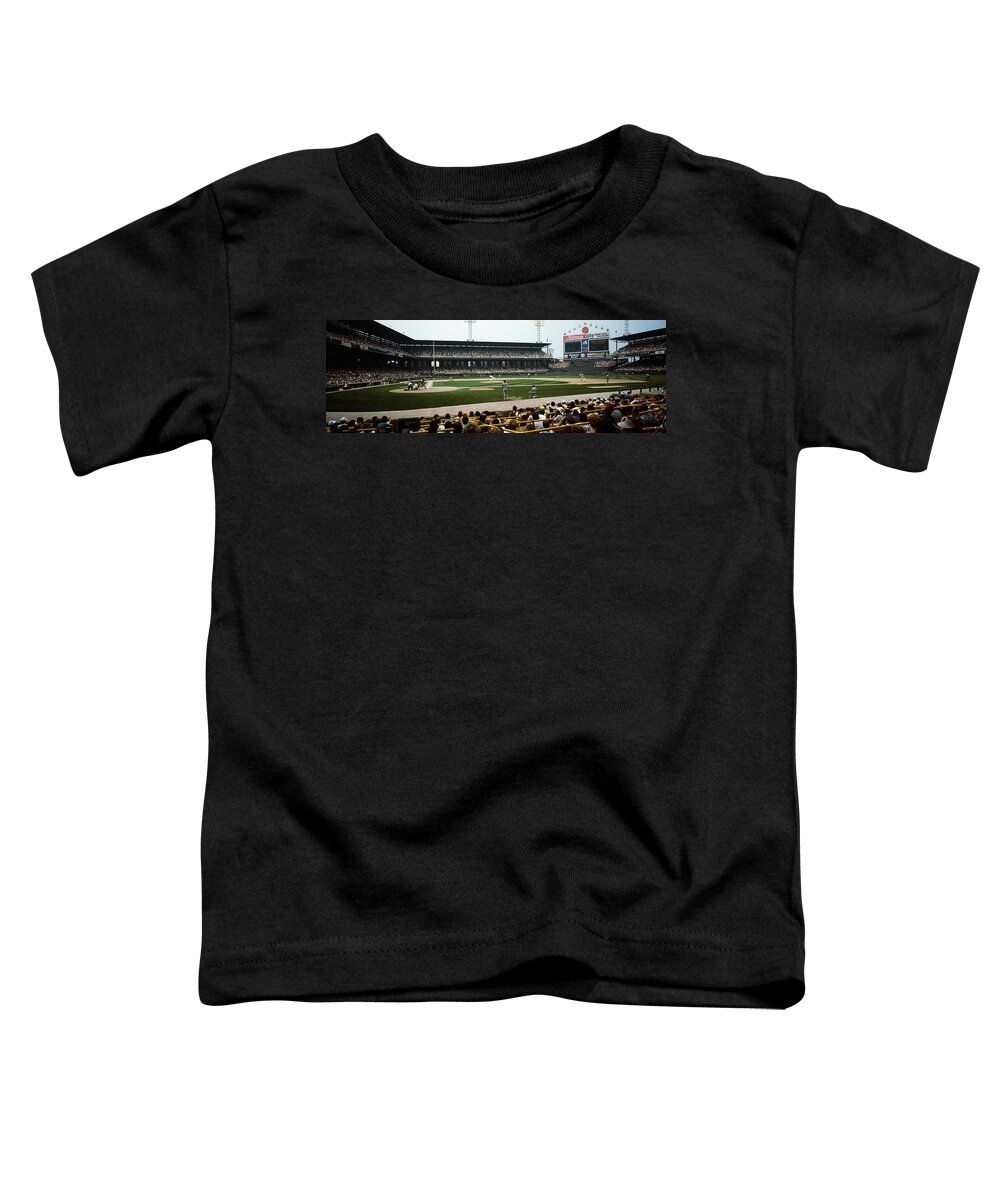Photography Toddler T-Shirt featuring the photograph Spectators Watching A Baseball Match by Panoramic Images