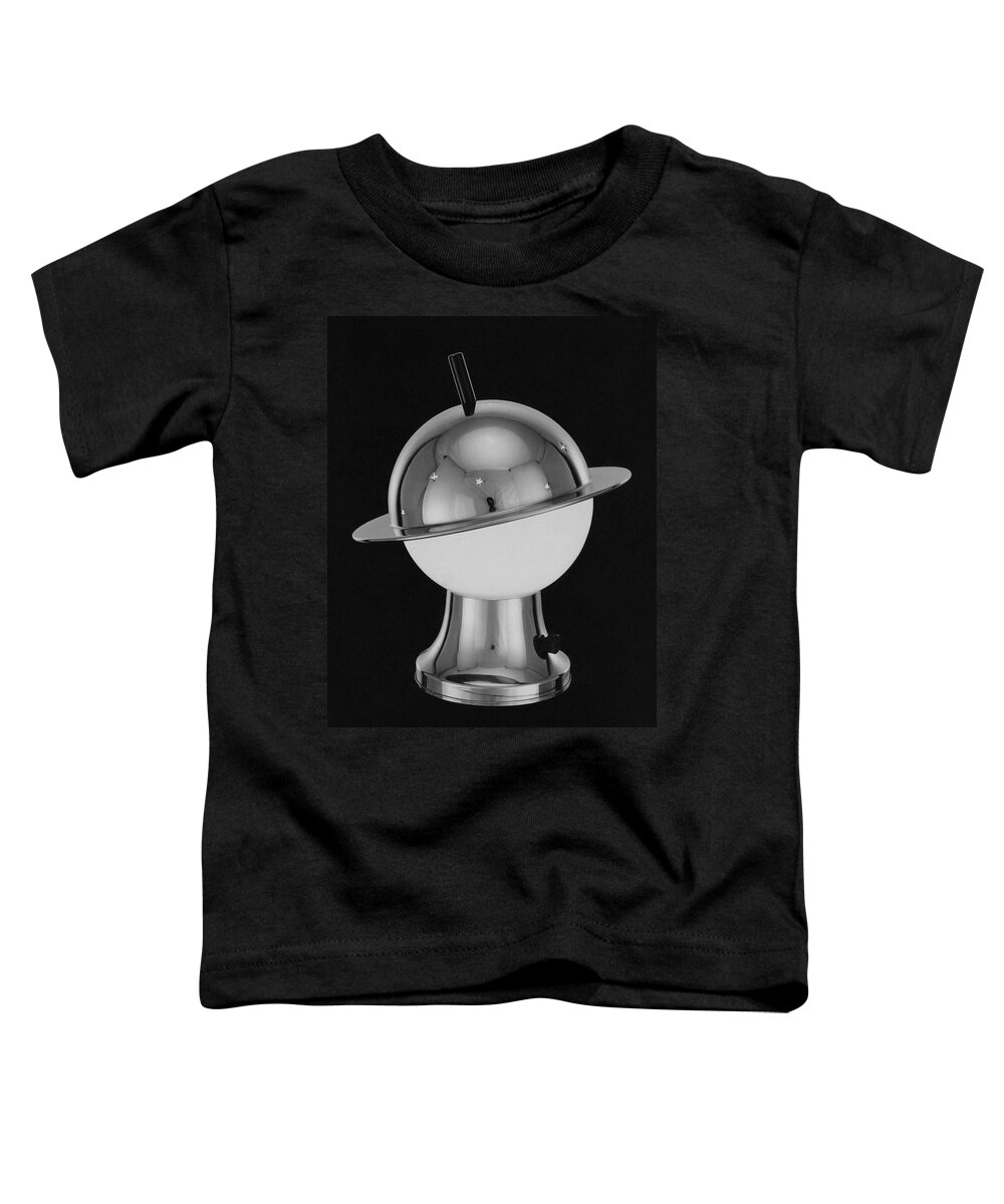 Home Accessories Toddler T-Shirt featuring the photograph Spherical Lamp With Chromium Base by Martinus Andersen