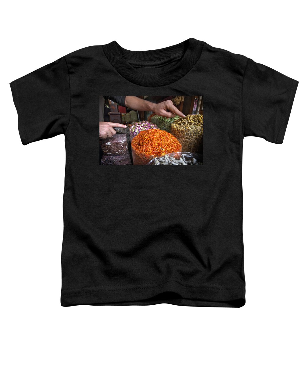 Spice Toddler T-Shirt featuring the photograph Spices Dubai by John Swartz