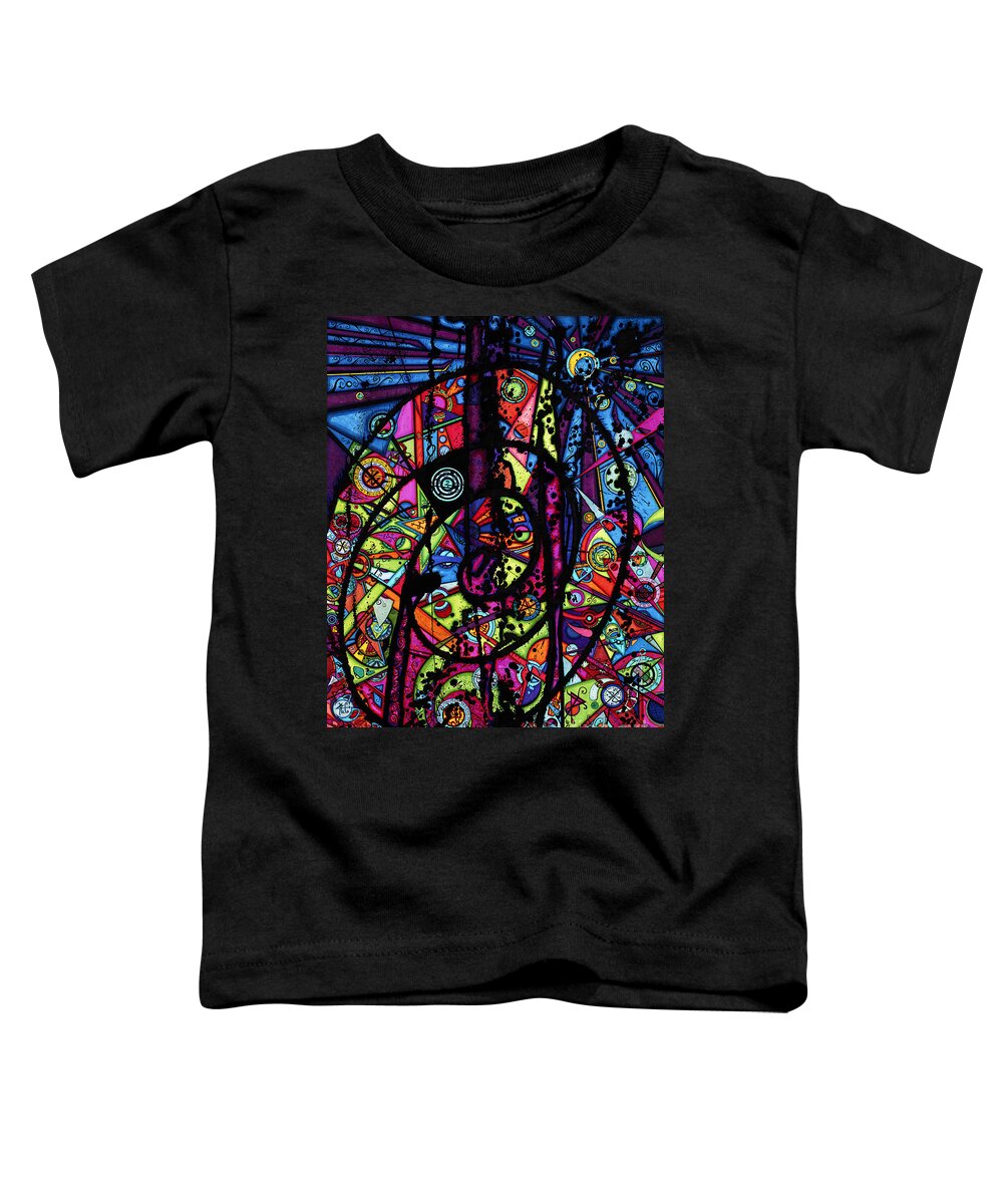 Joey Gonzalez Art Toddler T-Shirt featuring the drawing Spiral Night by Joey Gonzalez
