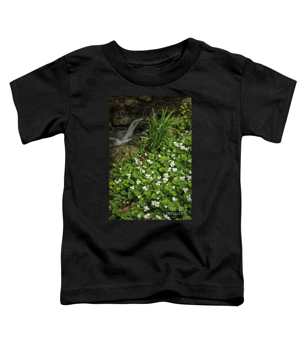 Spring Toddler T-Shirt featuring the photograph Spring flowers near creek by Elena Elisseeva