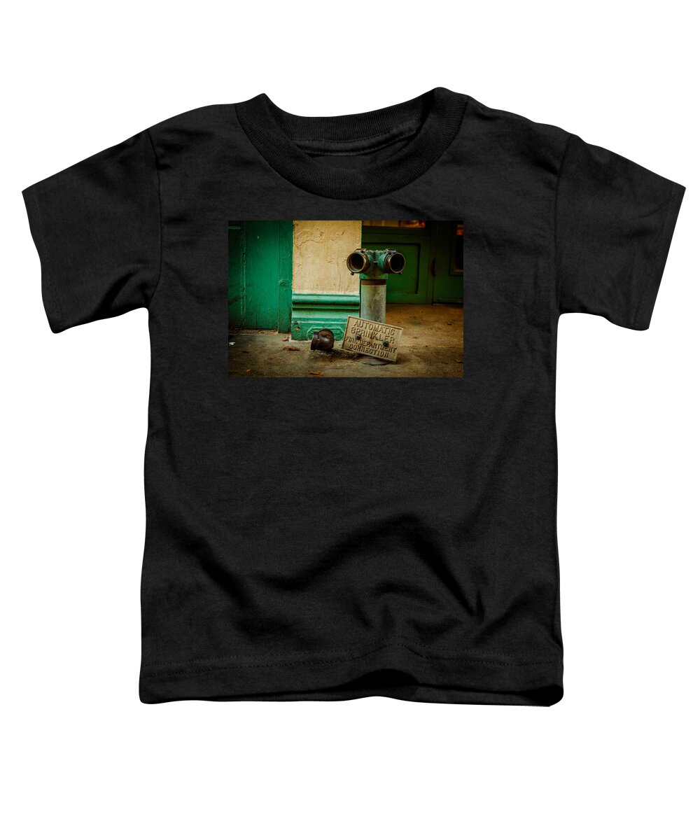 Architecture Toddler T-Shirt featuring the photograph Sprinkler Green by Melinda Ledsome