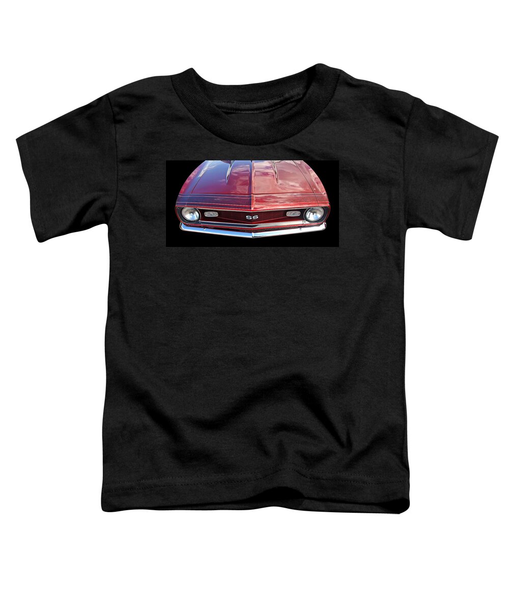 Camaro Toddler T-Shirt featuring the photograph SS Camaro Grille 1968 by Gill Billington