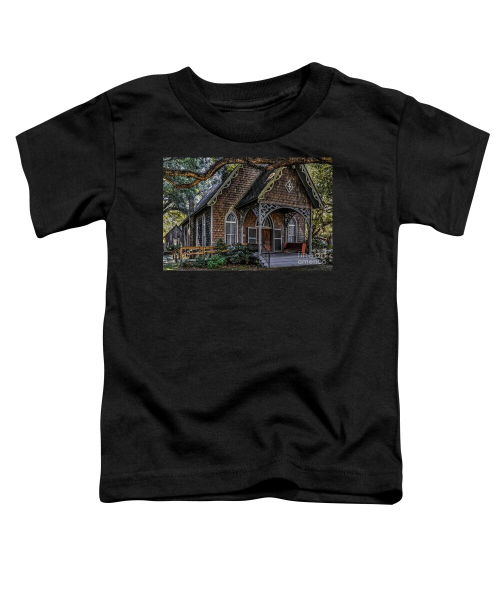 St. James Episcopal Church Toddler T-Shirt featuring the photograph St. James Episcopal Church in McCellanville SC by Dale Powell