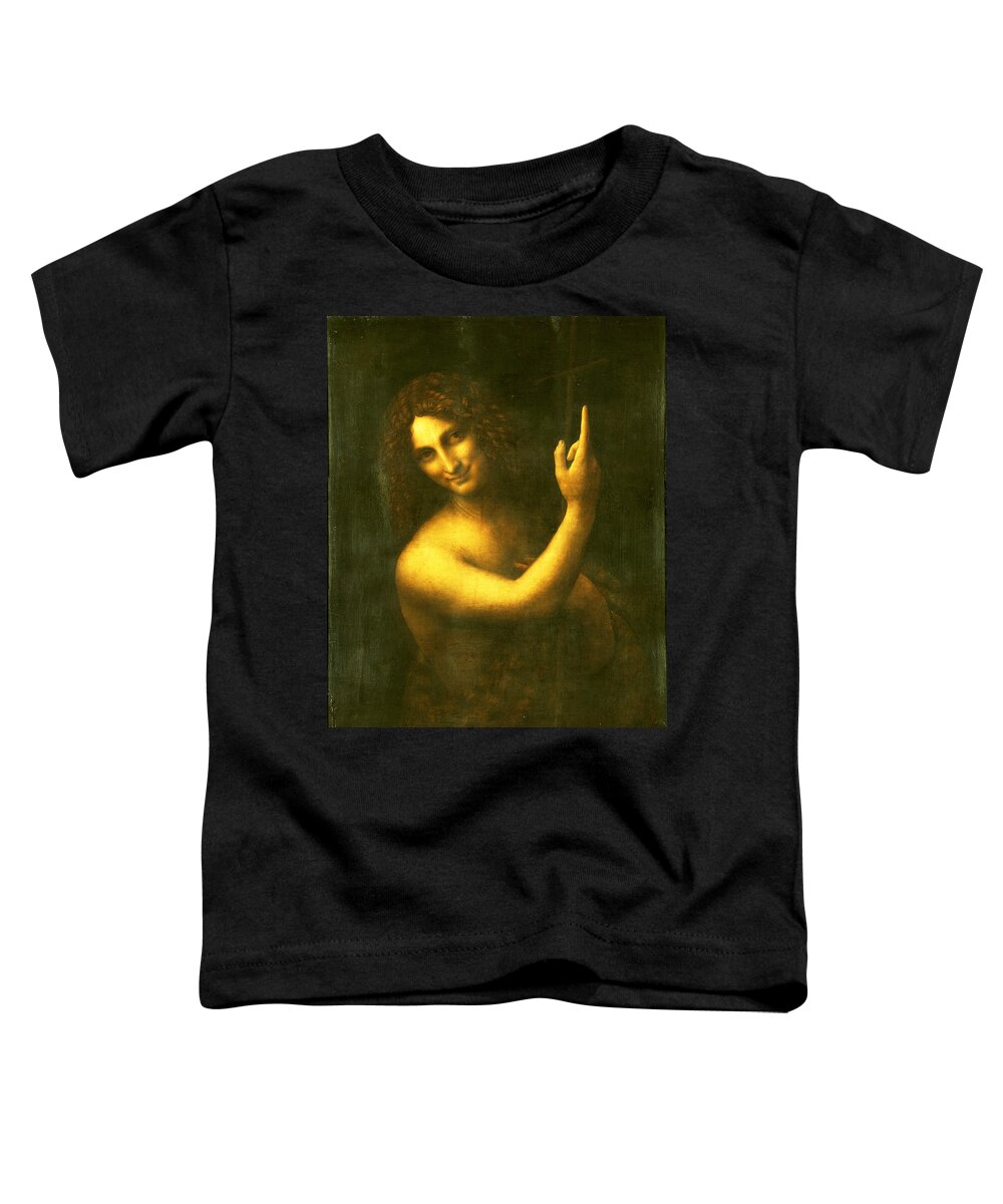 Leonardo Da Vinci Toddler T-Shirt featuring the painting St. John the Baptist by Leonardo Da Vinci