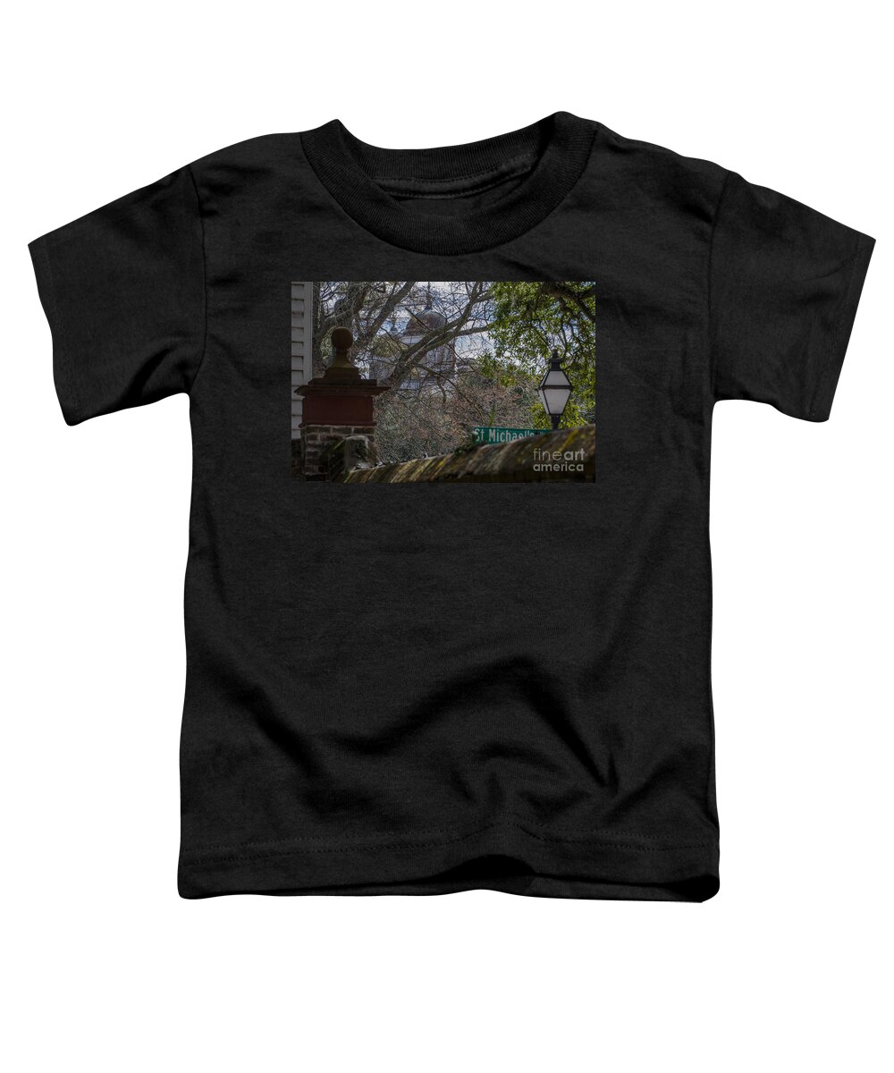 St. Michael's Alley Toddler T-Shirt featuring the photograph St. Michaels Alley in Charleston by Dale Powell
