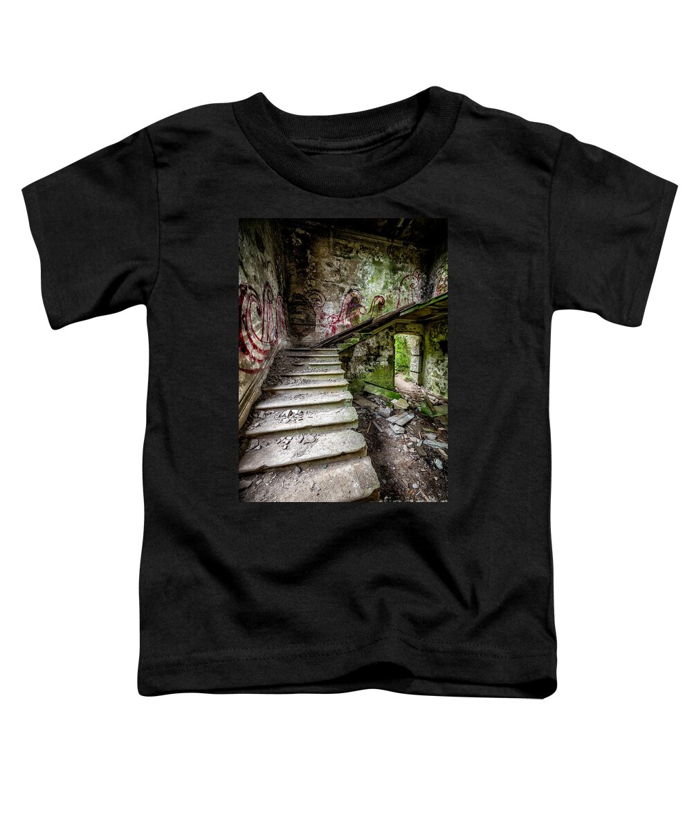 Mansion Toddler T-Shirt featuring the photograph Stairway Graffiti by Adrian Evans