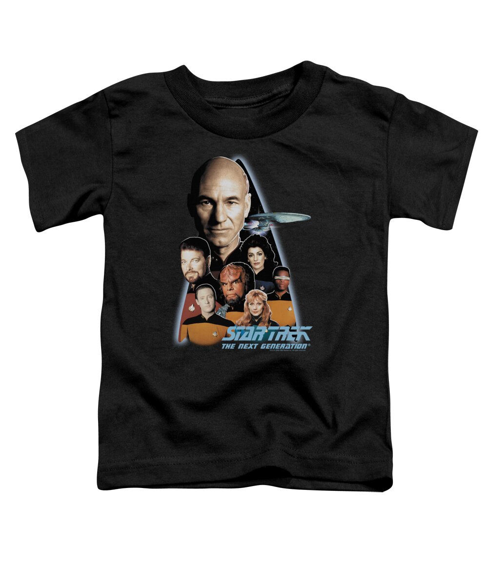 Star Trek Toddler T-Shirt featuring the digital art Star Trek - The Next Generation by Brand A