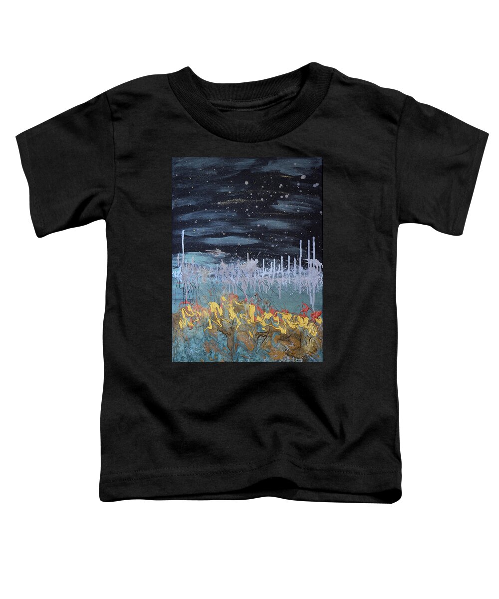 Bold Abstract Toddler T-Shirt featuring the painting Stardust by Donna Blackhall