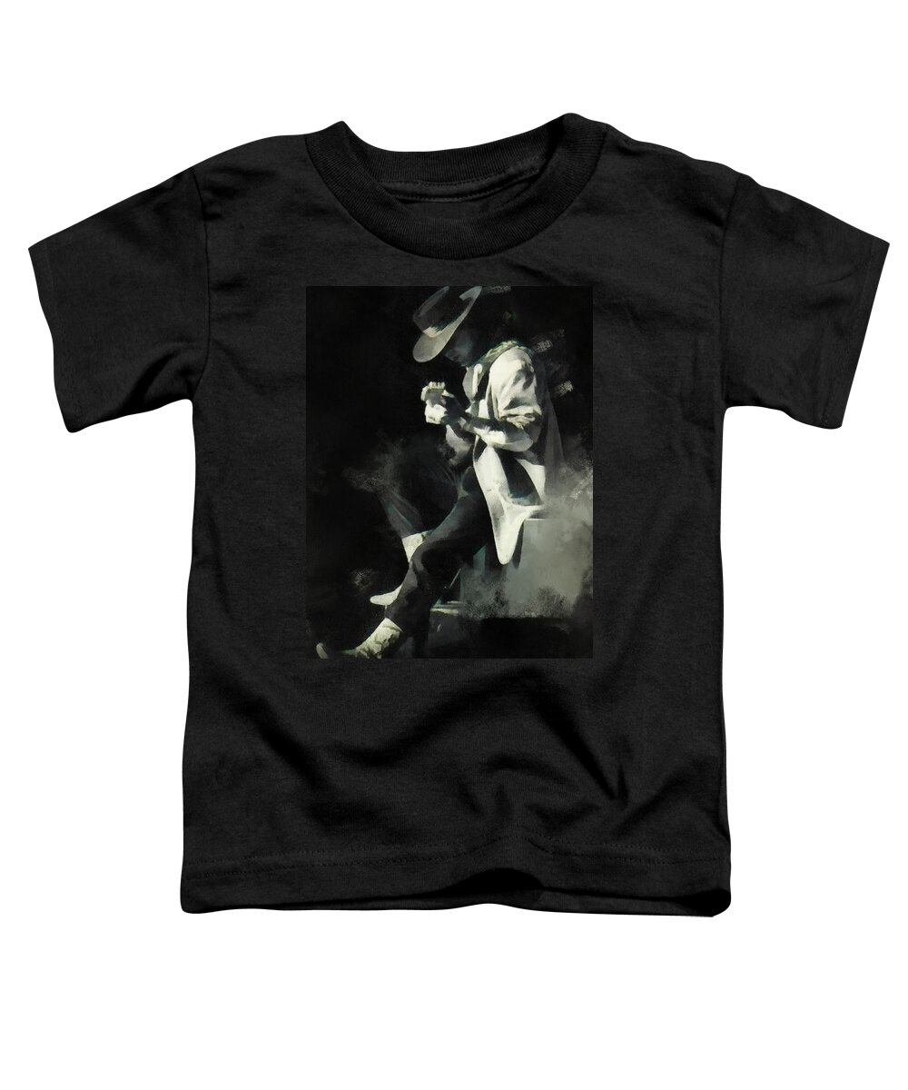 Wright Fine Art Toddler T-Shirt featuring the digital art Stevie Ray by Paulette B Wright