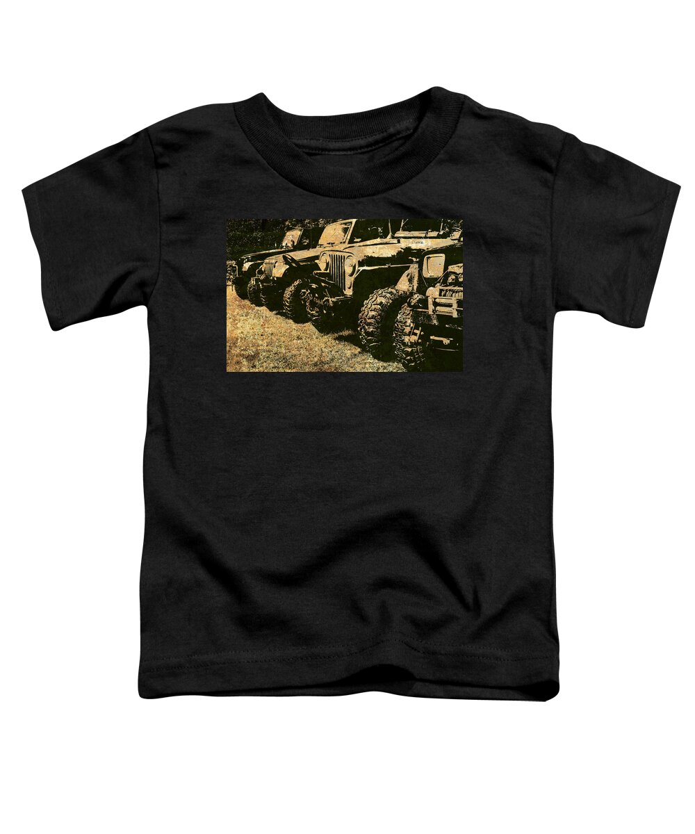 Jeep Toddler T-Shirt featuring the photograph Sticks and Stones ... Won't Break My Bones by Luke Moore