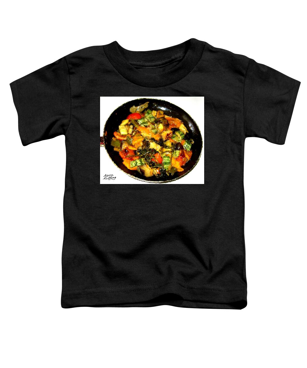 Food Toddler T-Shirt featuring the painting Stir Fry Tonight by Bruce Nutting