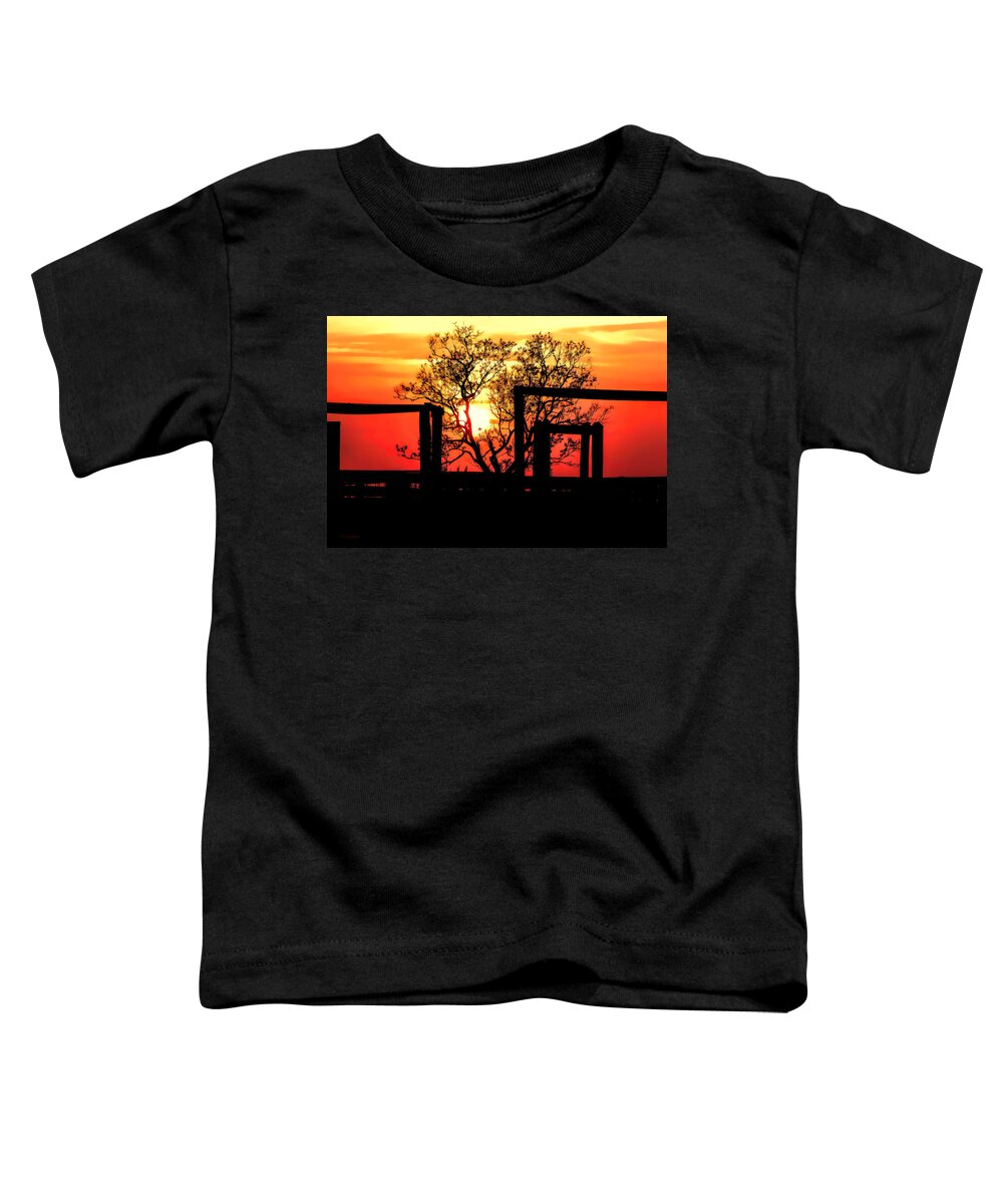 Texas Photograph Toddler T-Shirt featuring the photograph Stockyard Sunset by Lucy VanSwearingen