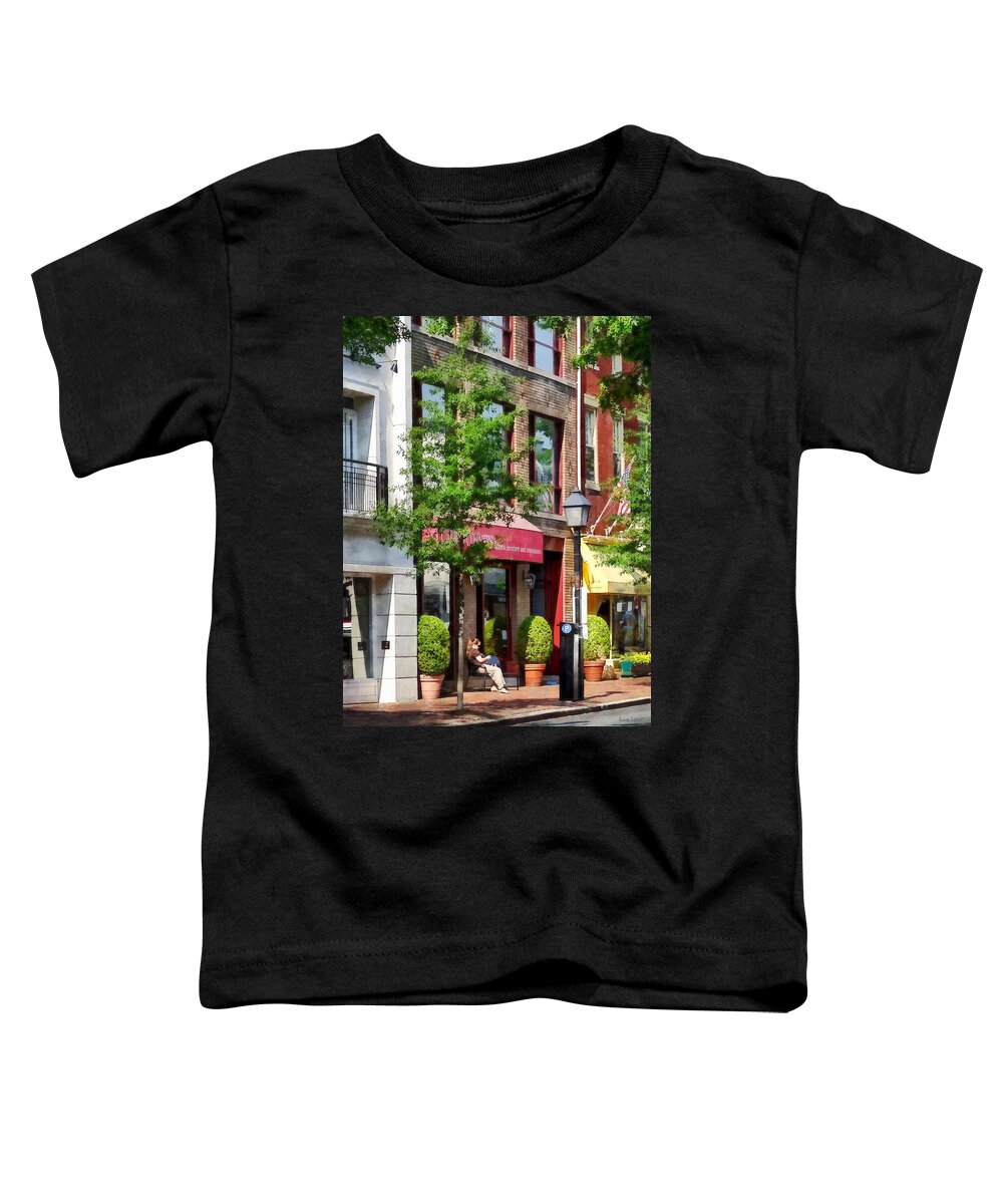 Alexandria Toddler T-Shirt featuring the photograph Alexandria VA - Sunny Morning by Susan Savad