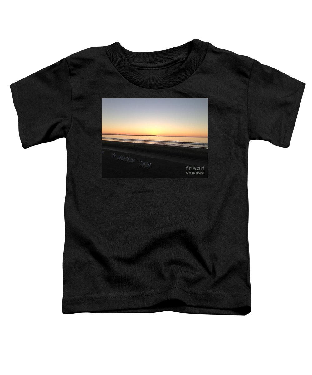Old Orchard Beach Toddler T-Shirt featuring the photograph Old Orchard Beach Sunrise by Cornelia DeDona