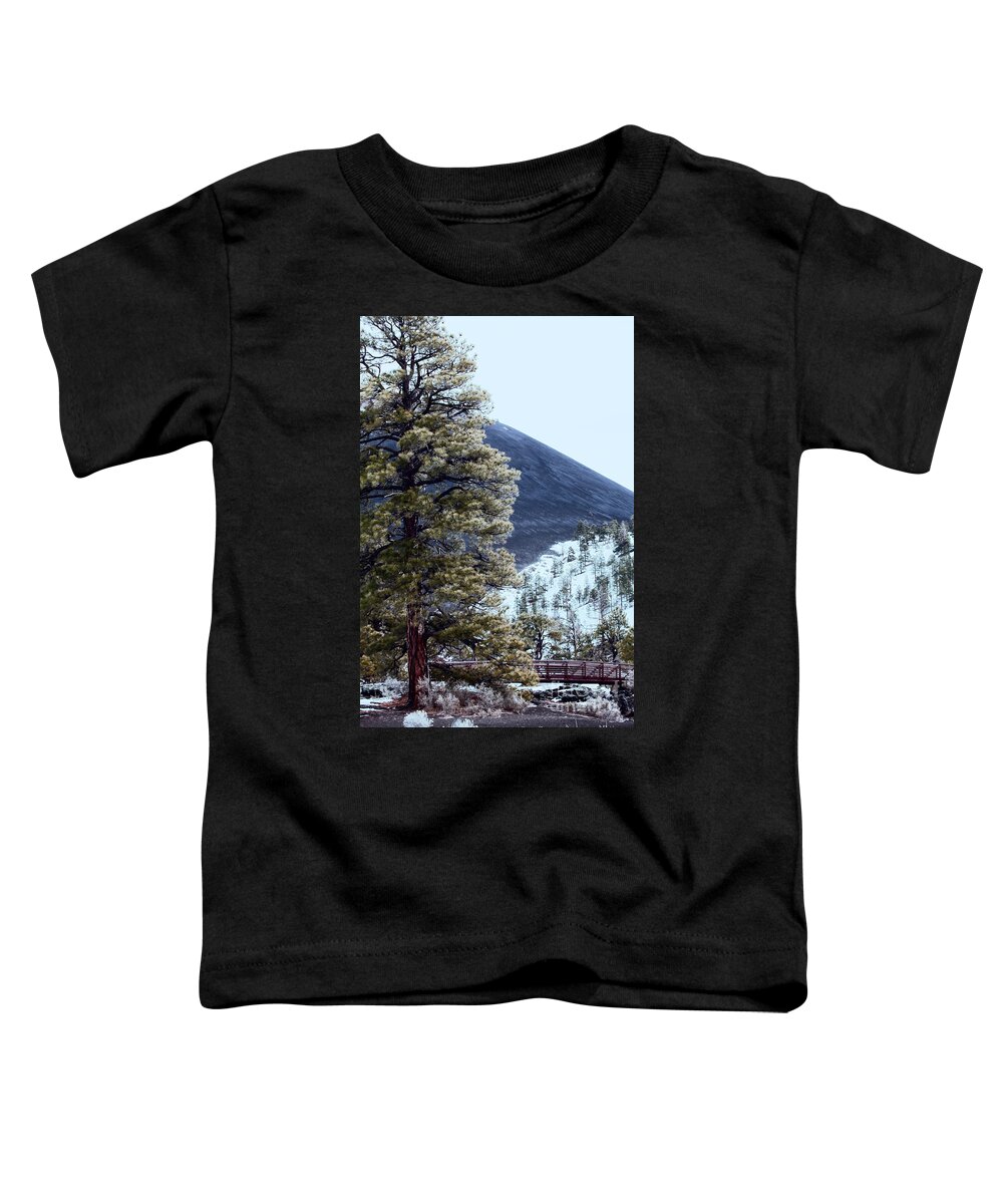 Sunset Crater National Monument Toddler T-Shirt featuring the photograph Sunset Crater National Monument V8 by Douglas Barnard