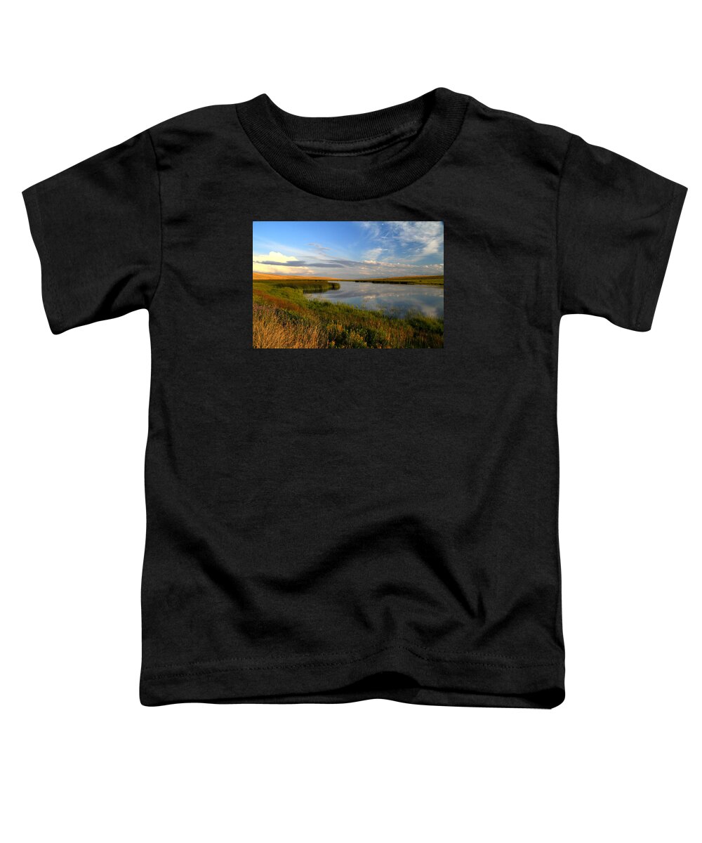 Great Plains Toddler T-Shirt featuring the photograph Great Plains Sunset by Ed Riche