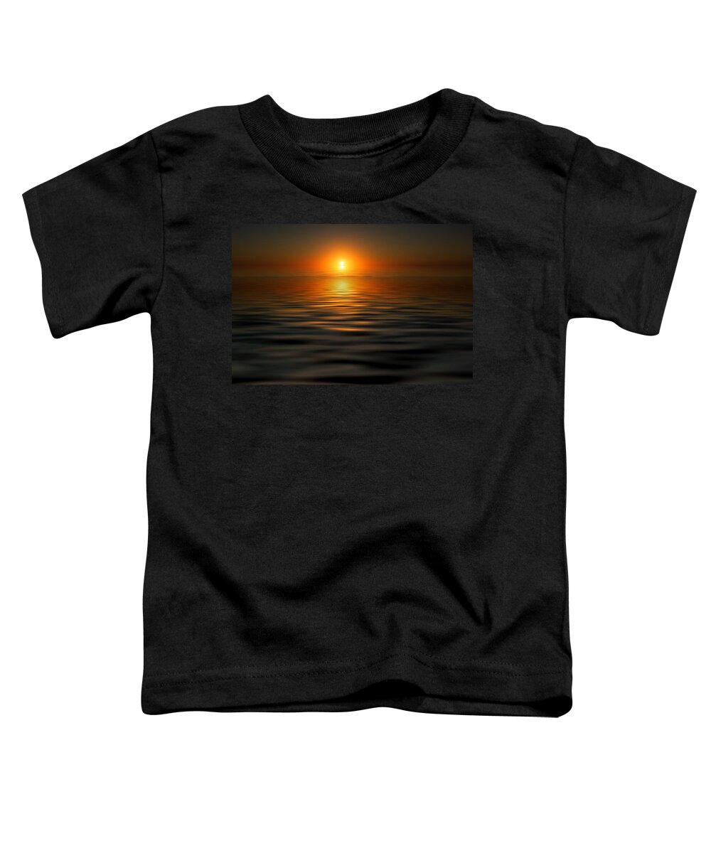 Sunset Over The Gulf Toddler T-Shirt featuring the photograph sunset on the Gulf by Kevin Cable