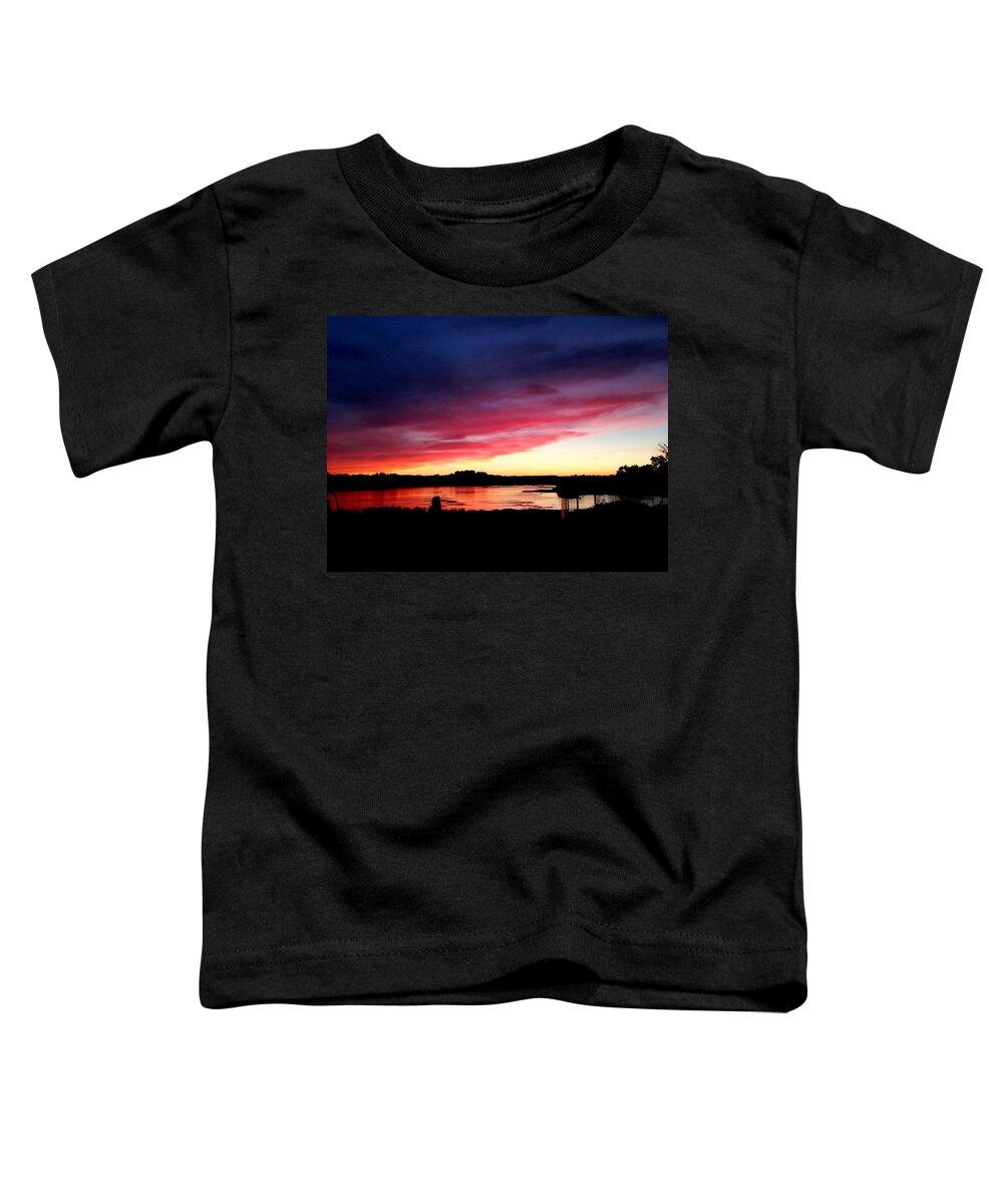 Sunset Toddler T-Shirt featuring the photograph Susquehanna Sunset by Jean Macaluso