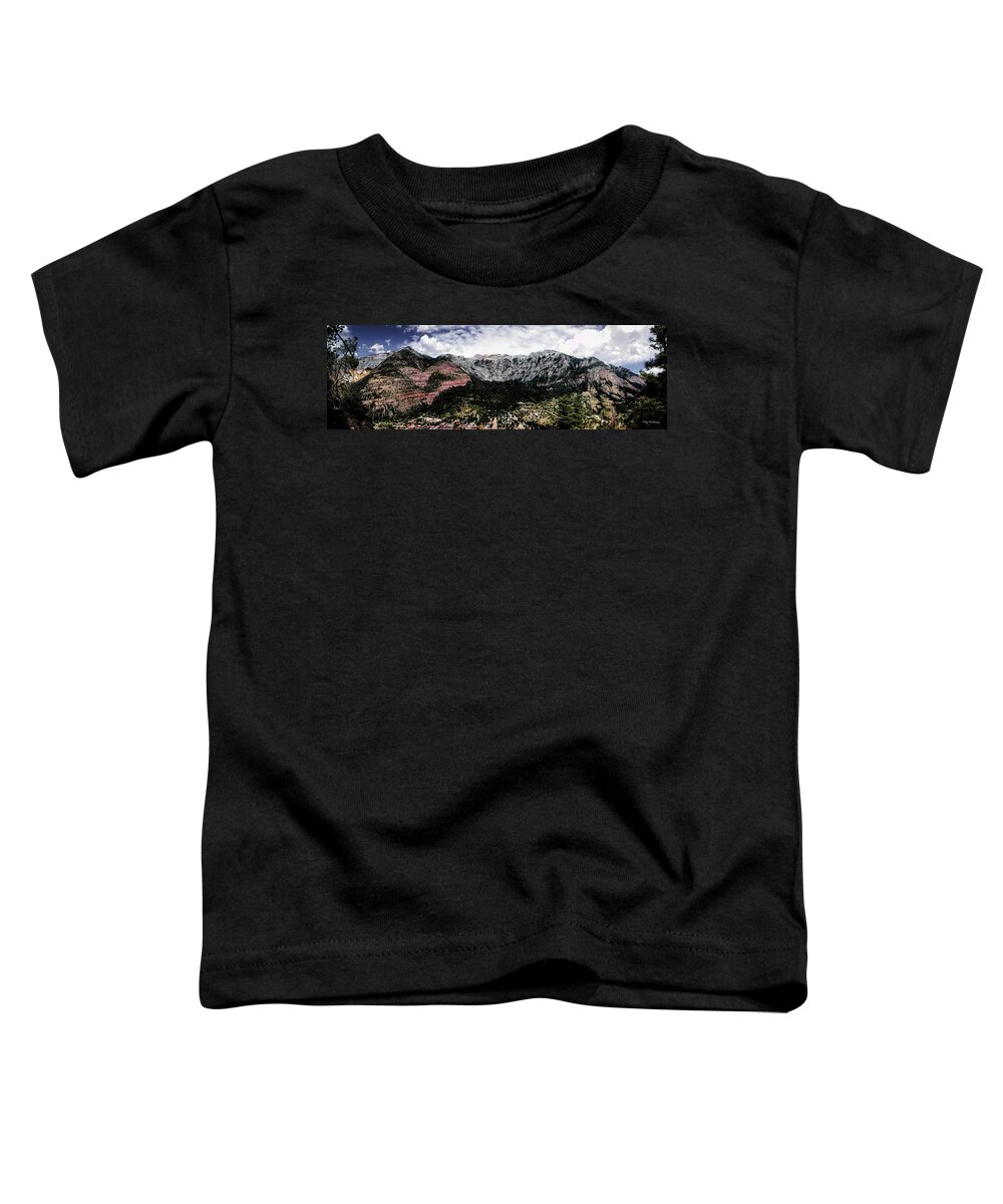 Telluride Toddler T-Shirt featuring the photograph Telluride From the Air by Lucy VanSwearingen
