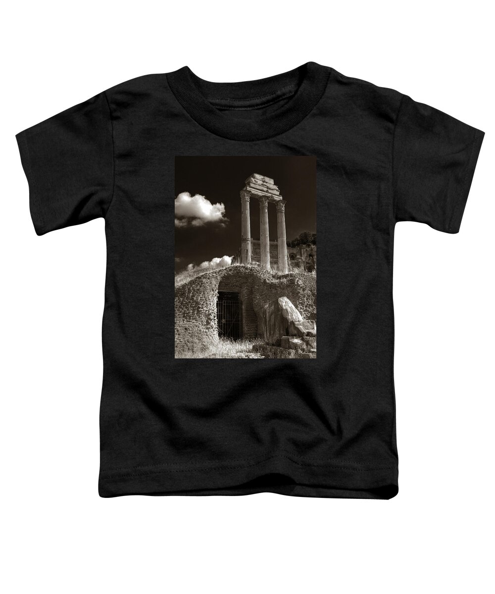 Rome Toddler T-Shirt featuring the photograph Temple of Castor and Polux by Michael Kirk