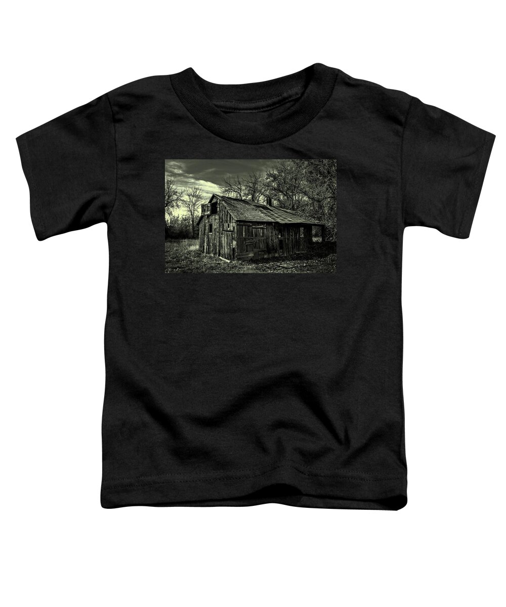 Barn Toddler T-Shirt featuring the photograph The Adirondack Mountain Region Barn by Movie Poster Prints