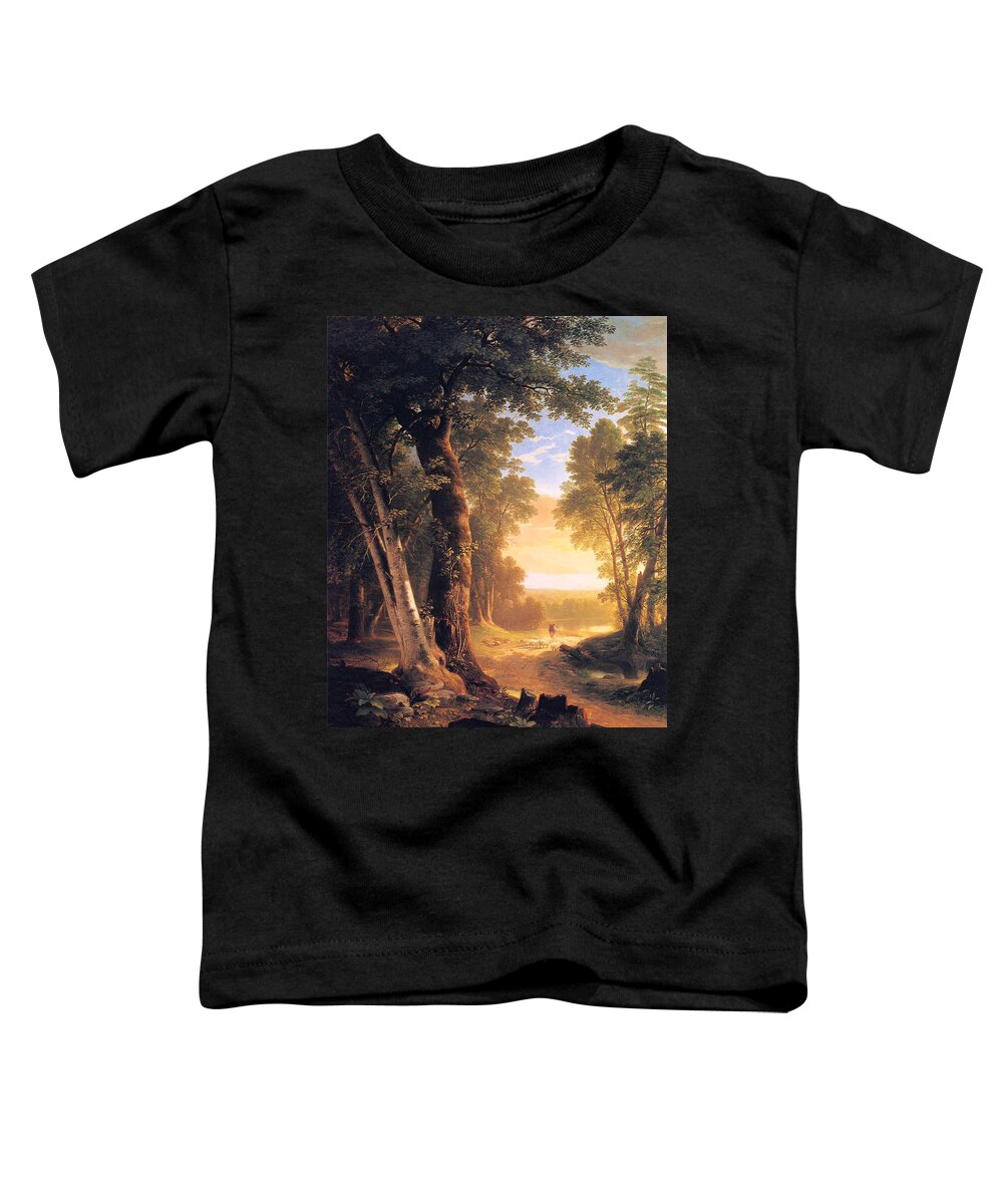 Beeches Toddler T-Shirt featuring the painting The Beeches by Asher Durand