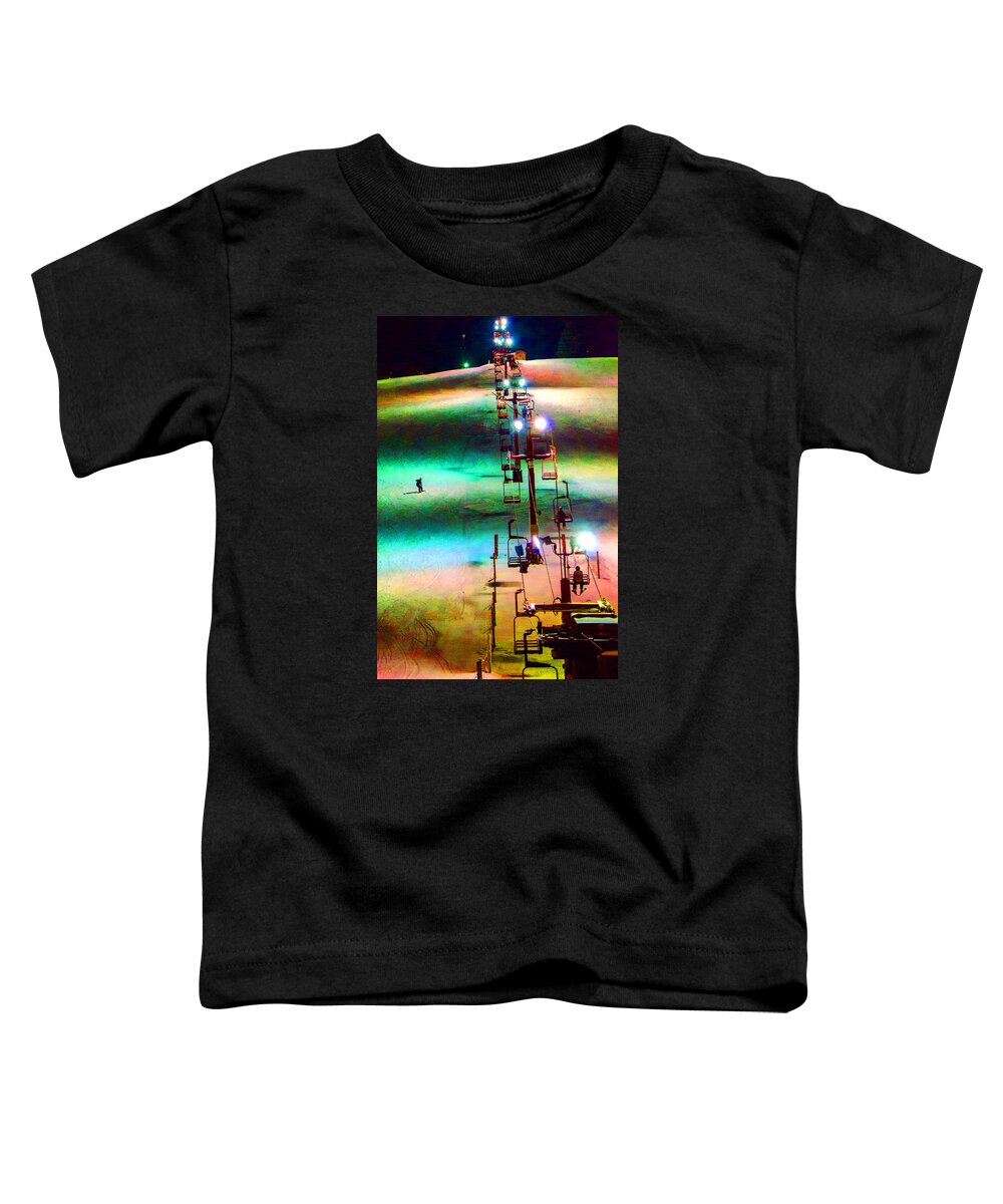 Ski Hill Toddler T-Shirt featuring the photograph The Color Of Fun by Susan McMenamin