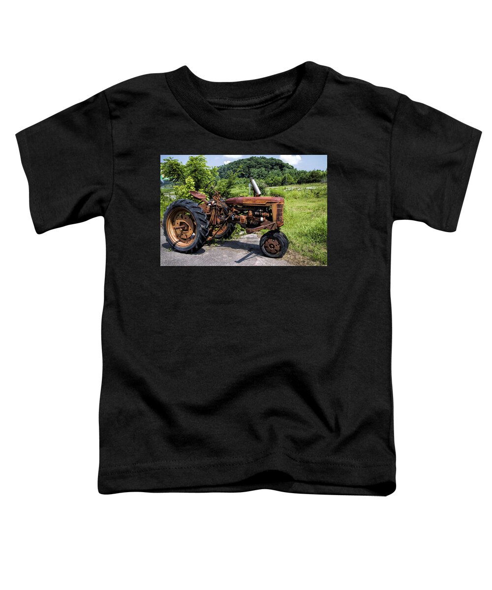 Tractor Toddler T-Shirt featuring the photograph The Ghost of Farming Past by Kathy Clark