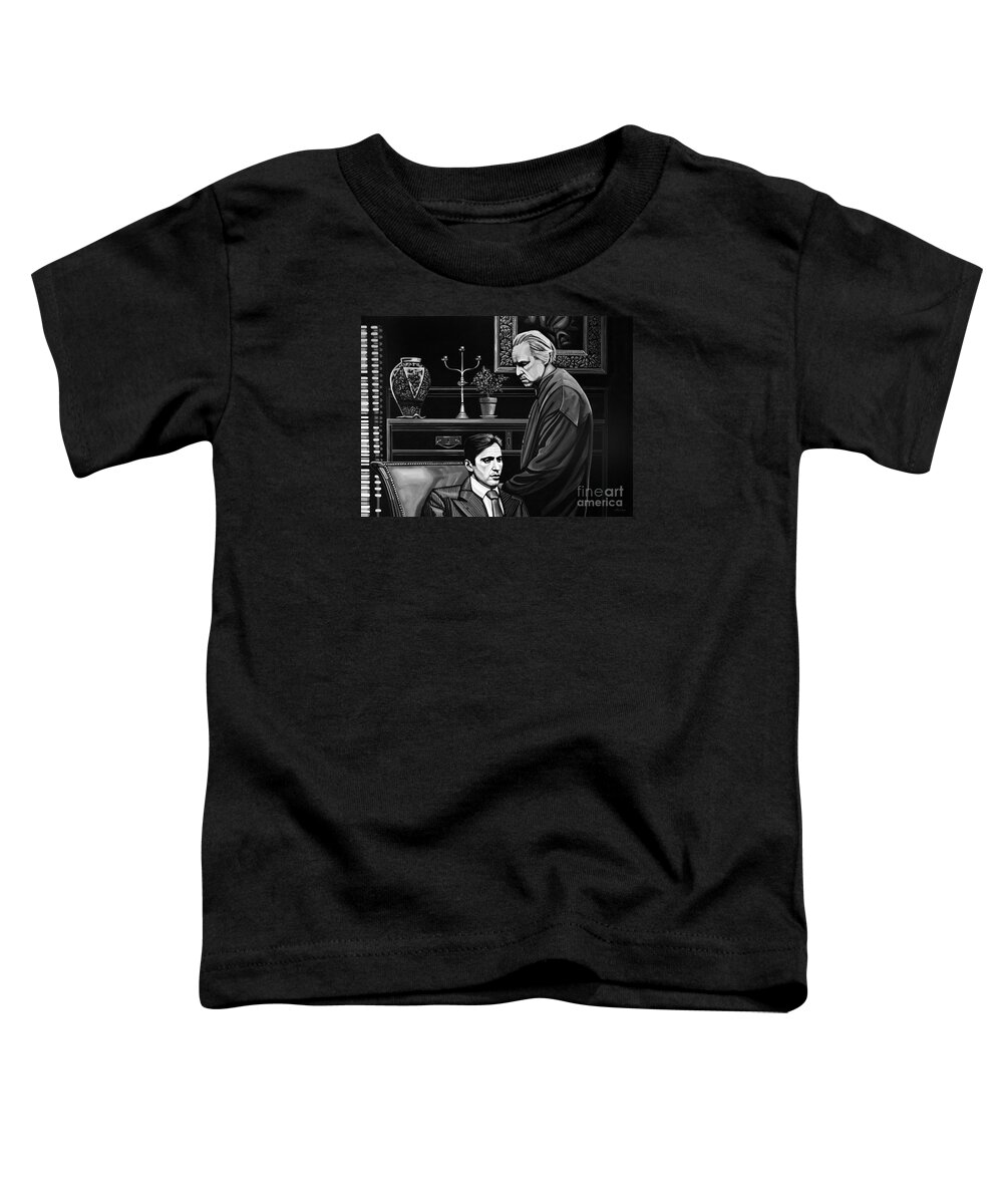 The Godfather Toddler T-Shirt featuring the painting The Godfather by Paul Meijering