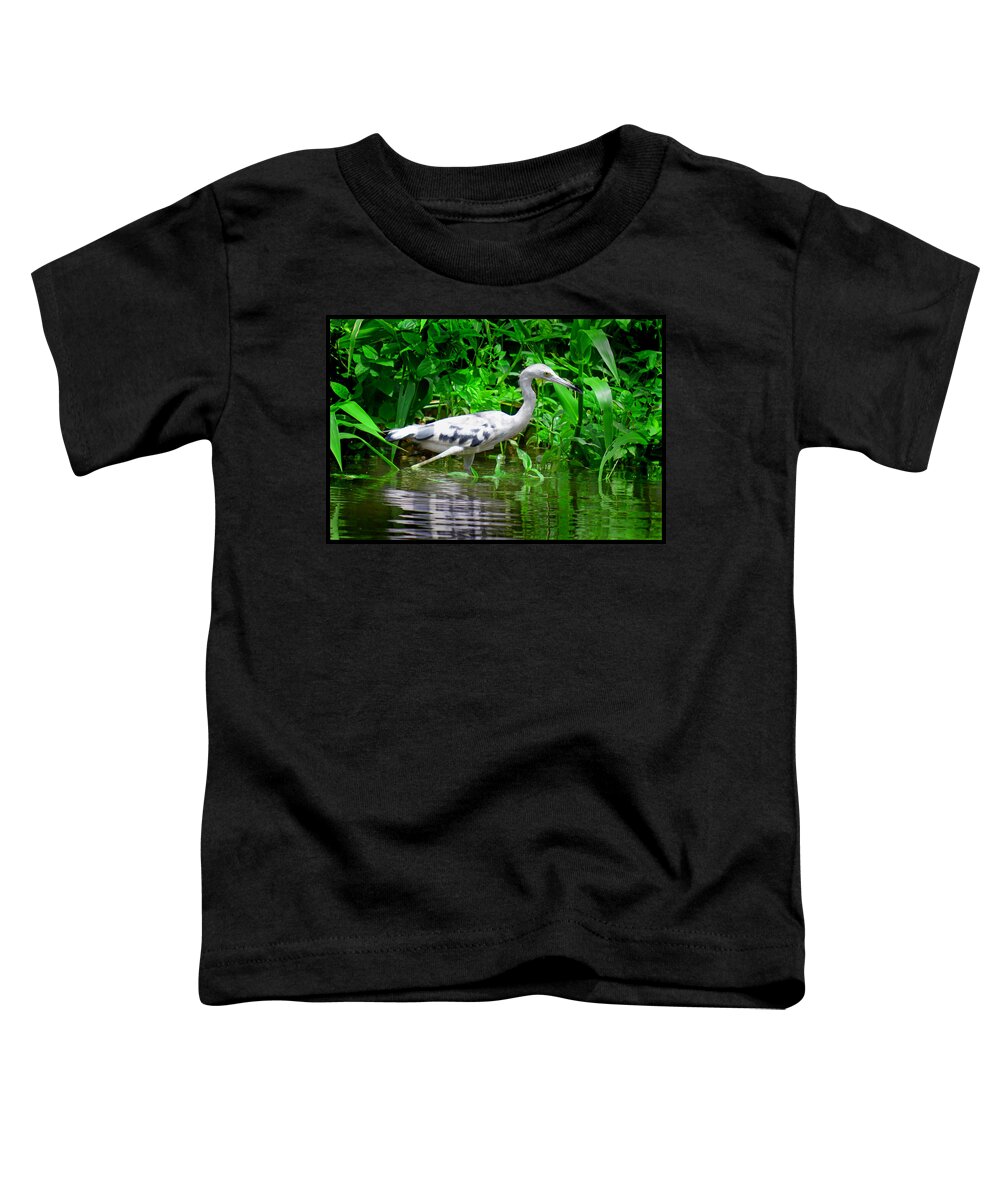 Marsh Toddler T-Shirt featuring the photograph The Little Blue Heron by Gary Keesler