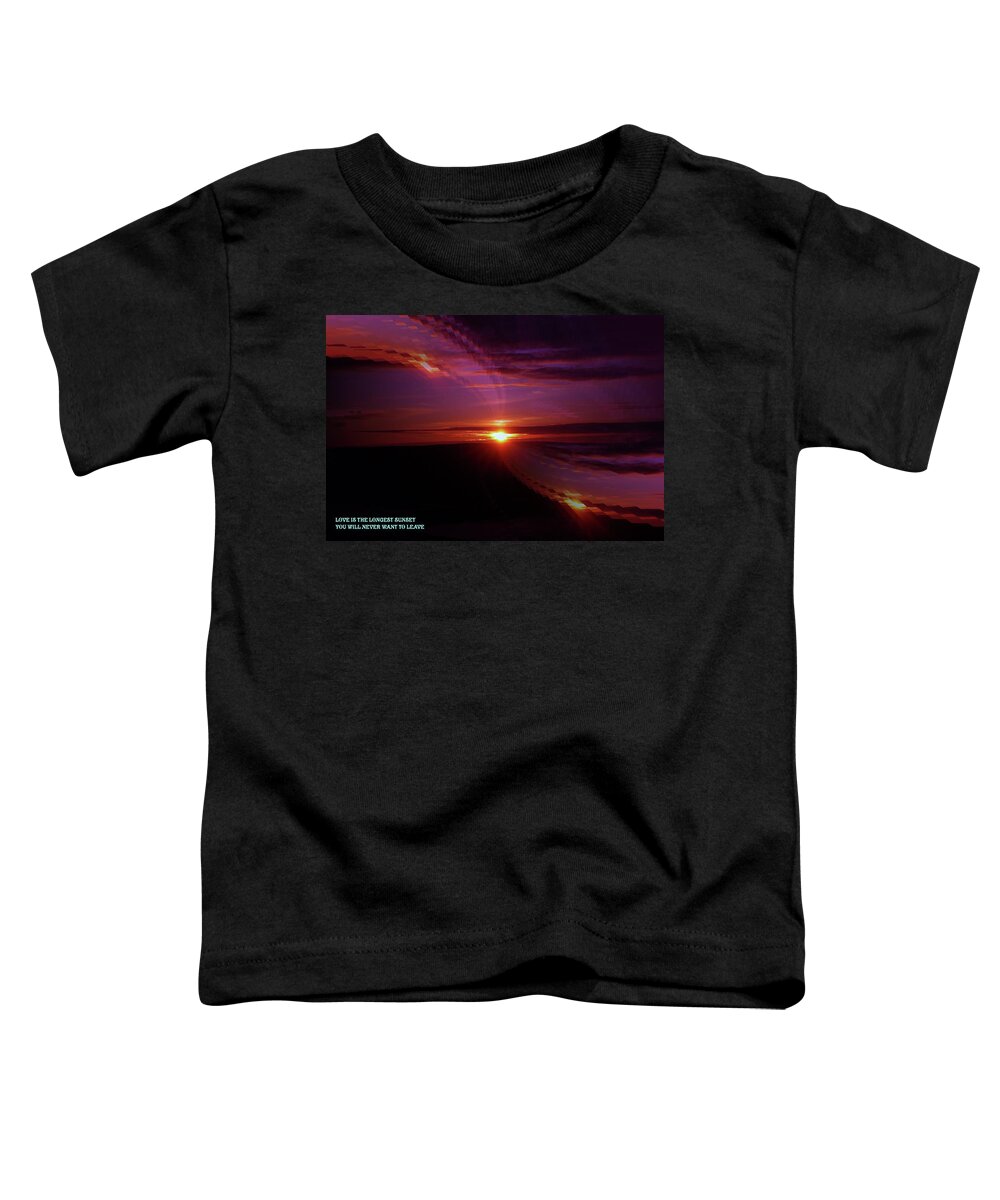 Sunsets Toddler T-Shirt featuring the photograph The Longest Sunset by Jeff Swan