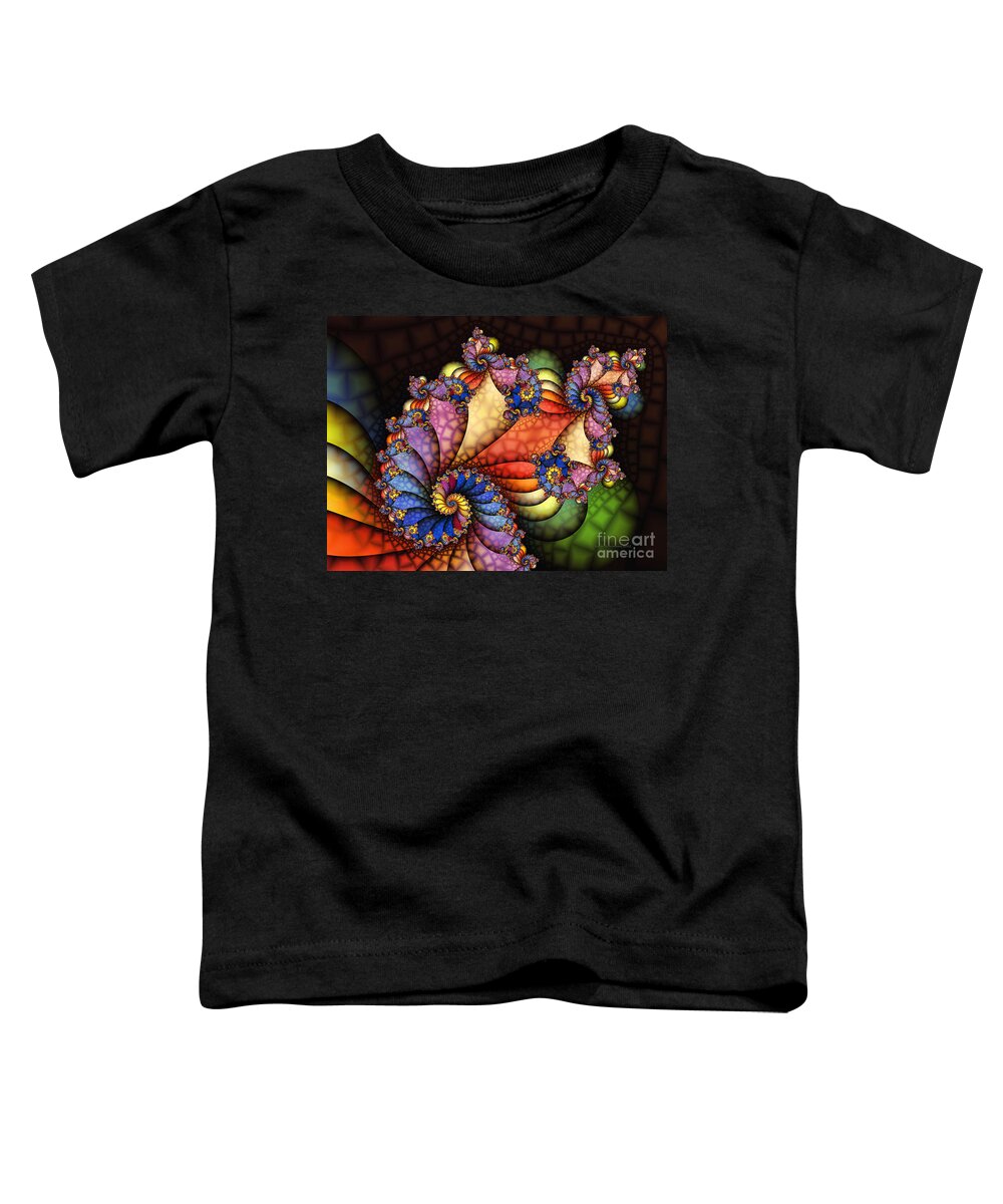 Fractal Toddler T-Shirt featuring the digital art The Maharajahs New Hat-Fractal Art by Karin Kuhlmann
